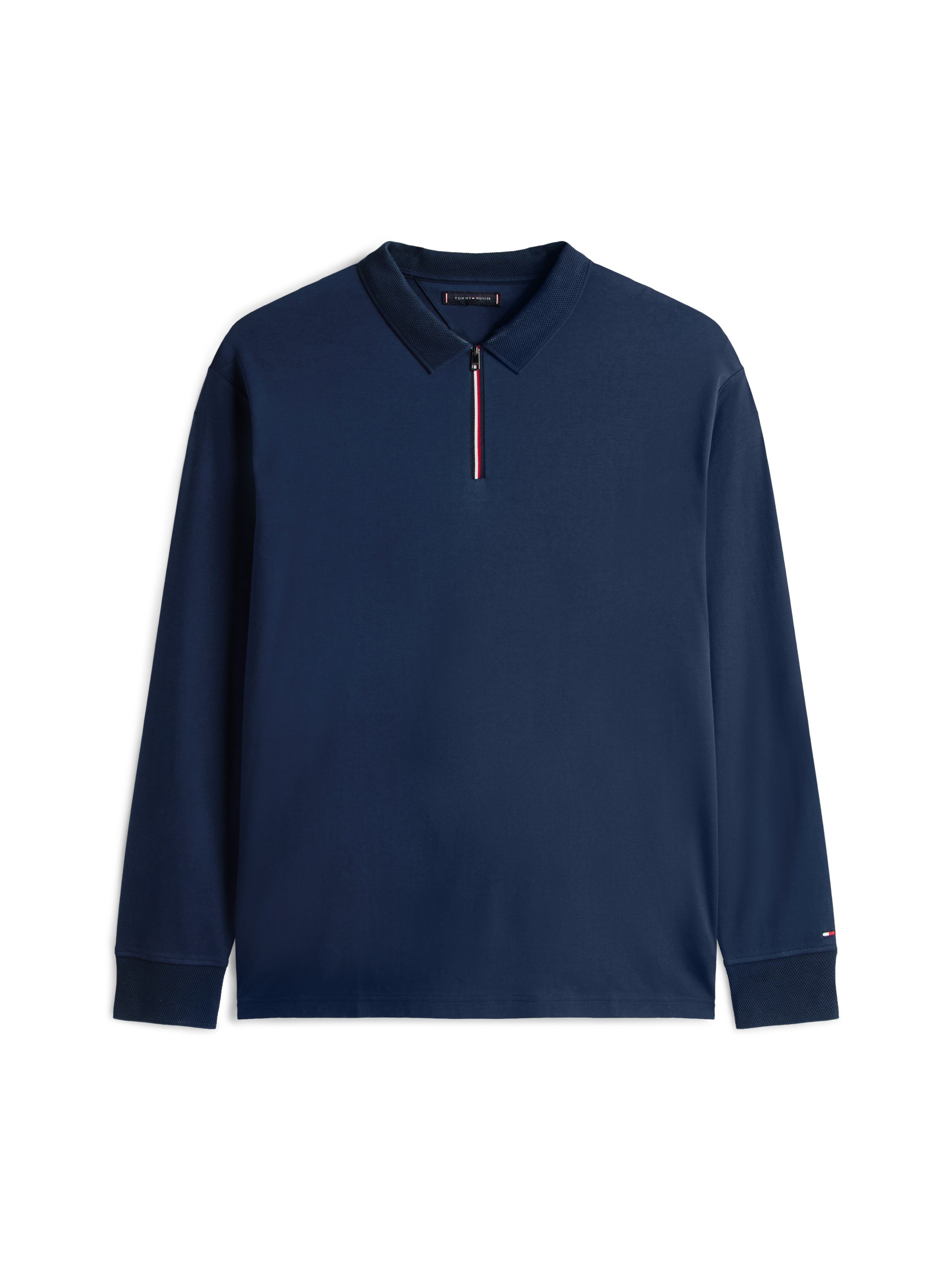 Tommy Hilfiger Big & Tall Langarm-Poloshirt »ZIP INTERLOCK POLO« Große Größen
