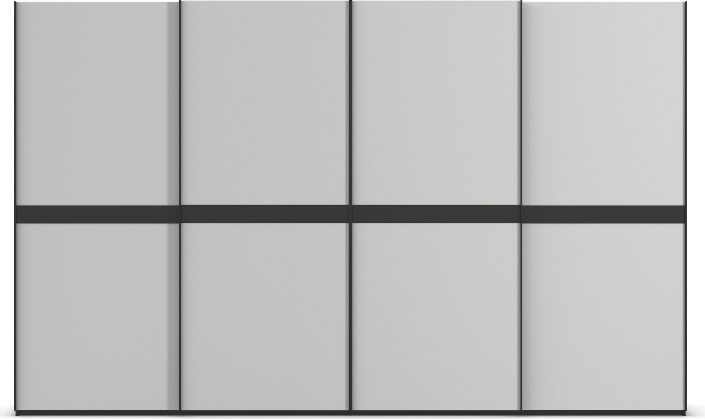 rauch Schwebetürenschrank »Kleiderschrank Schrank Garderobe Schlafzimmerschrank SCALE-LINE«, edle Optik mit Bauchbinde in Korpusfarbe mit Glasfront MADE IN GERMANY