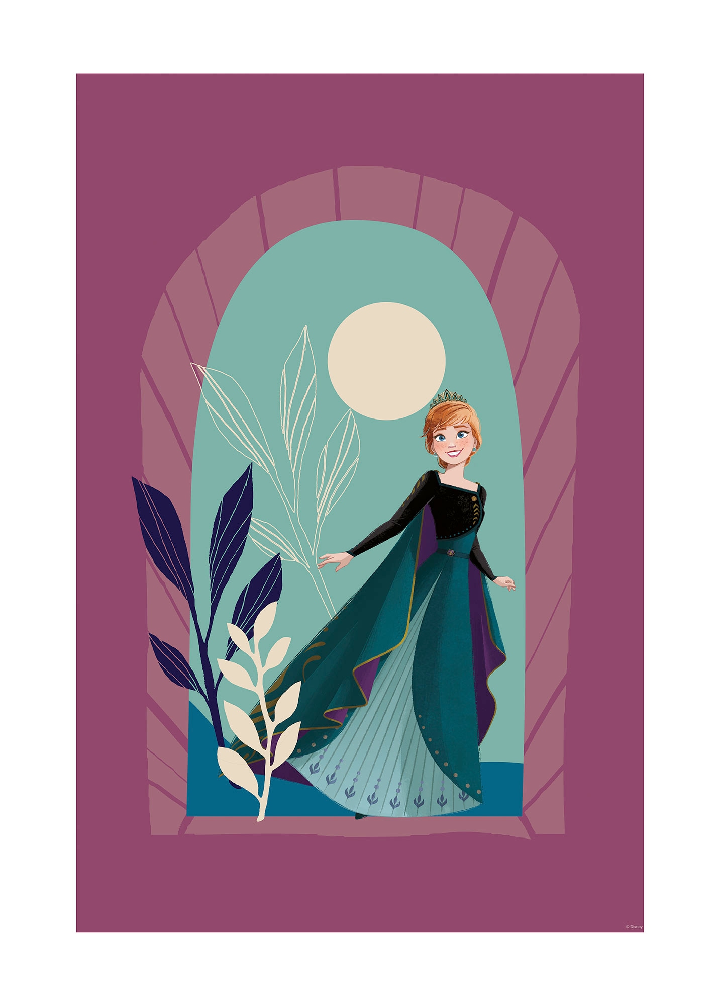 Komar Wandbild »Frozen Midnight Sun«, Disney, (Set, 1 St.), 30 x 40 cm (Breite x Höhe) - Kinderzimmer, Dekoration