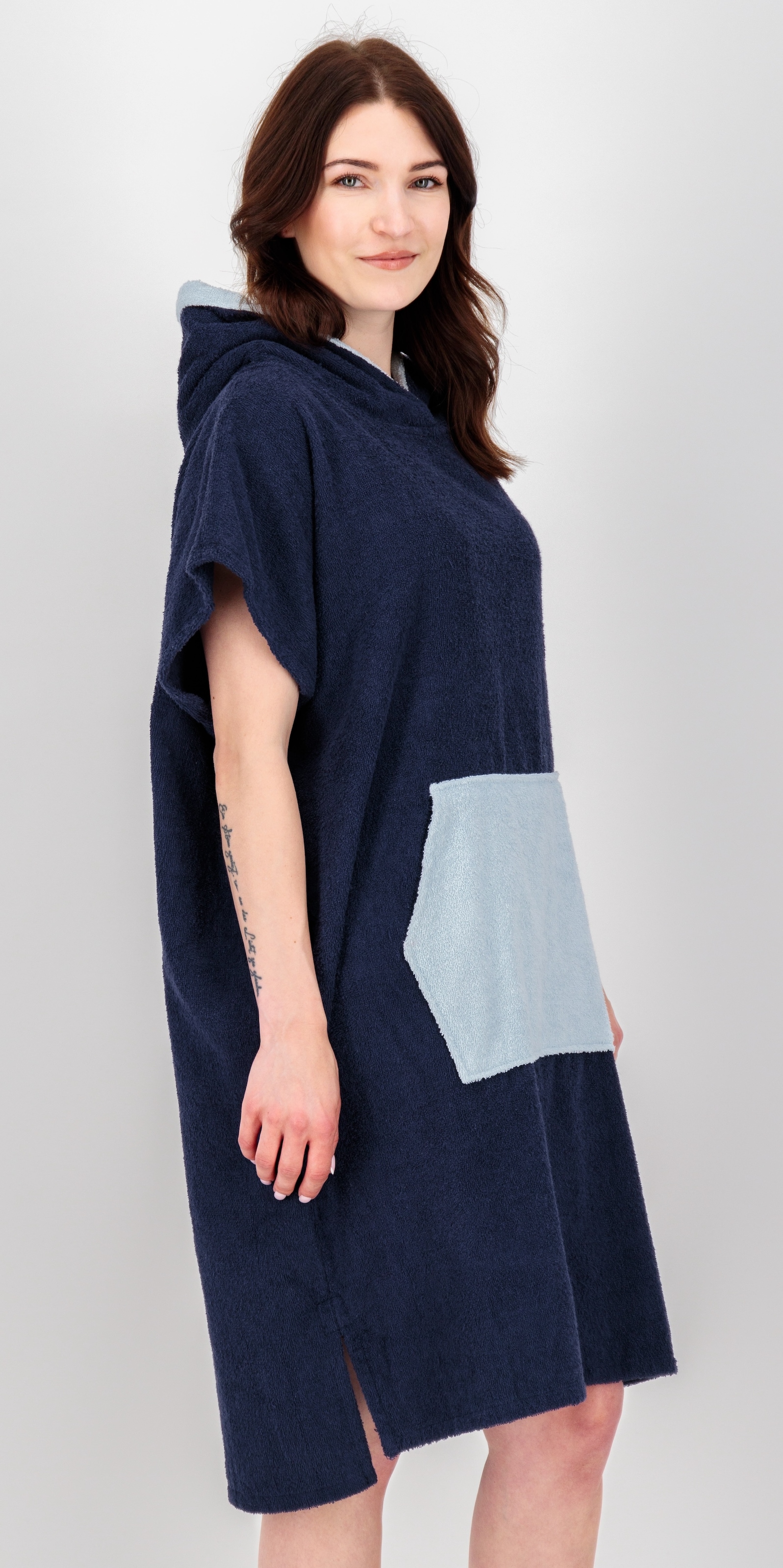 DEPROC Active Poncho »Badeponcho PARLEE BEACH«, Badeponcho mit großer Kängurutasche und Innentasche