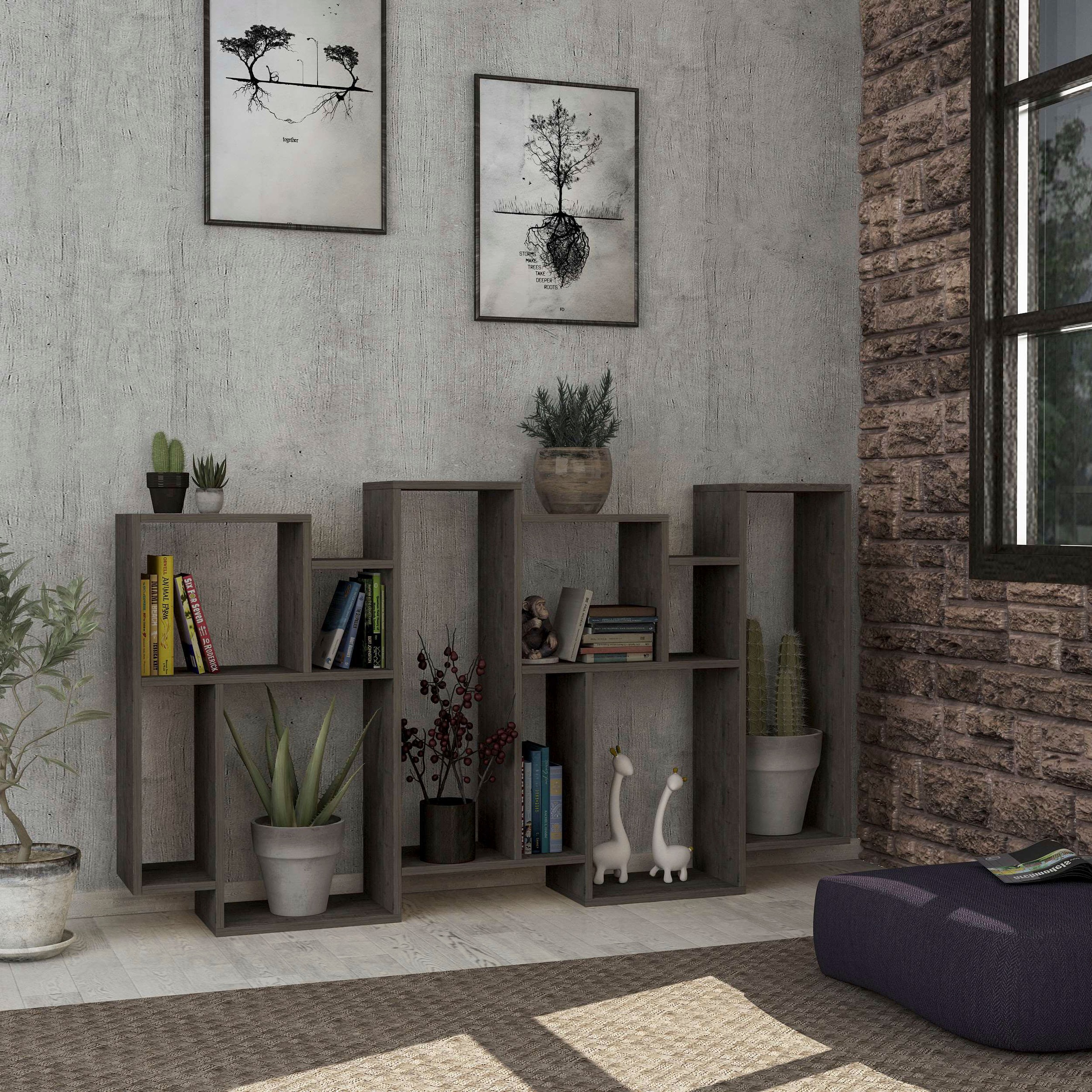 Decortie Bücherregal »Karmato Bücherregal«, (Packung), Leichte Montage, Lagerung, Platzsparend