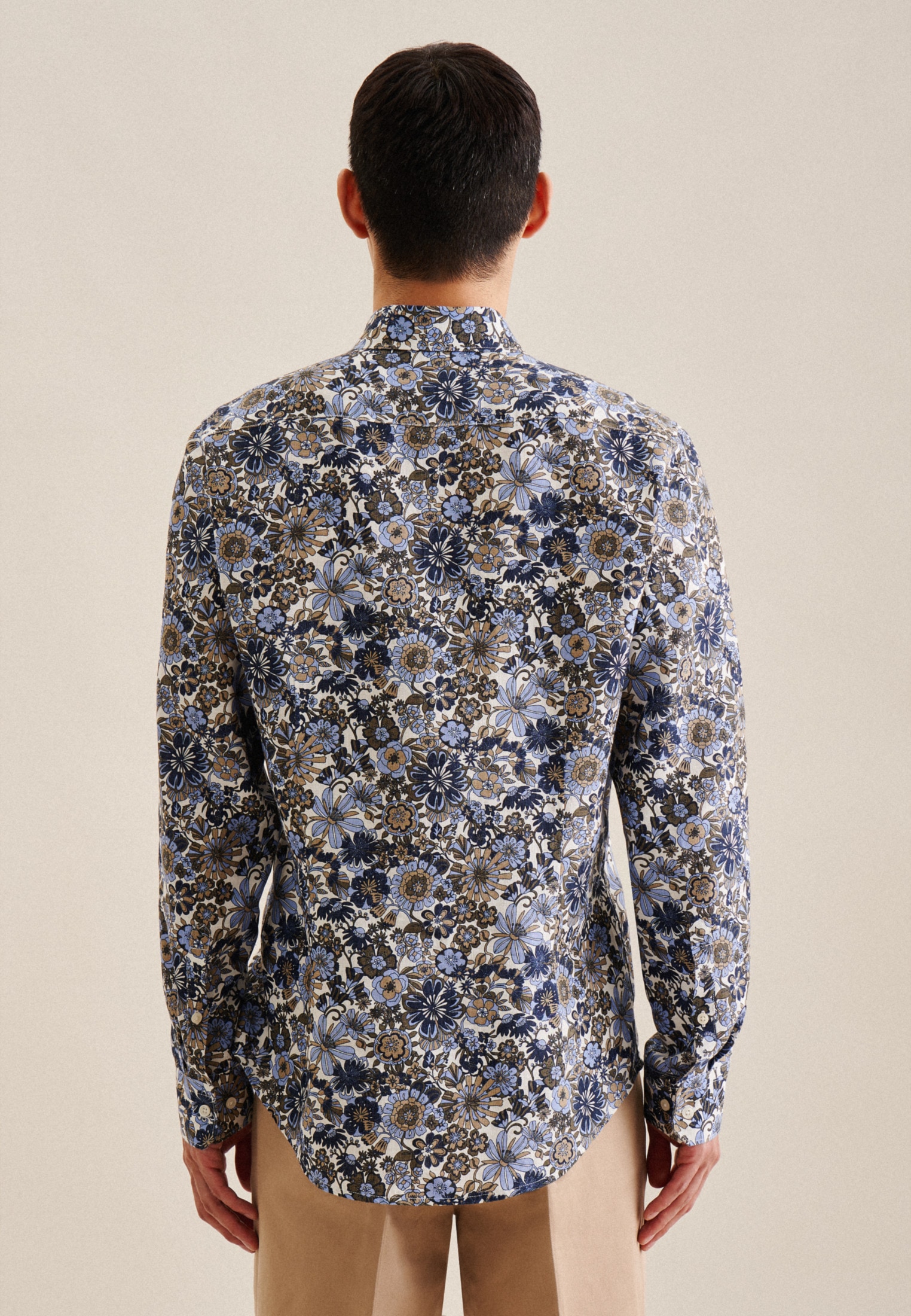 seidensticker Businesshemd »Shaped«, Shaped Langarm Kentkragen Floral