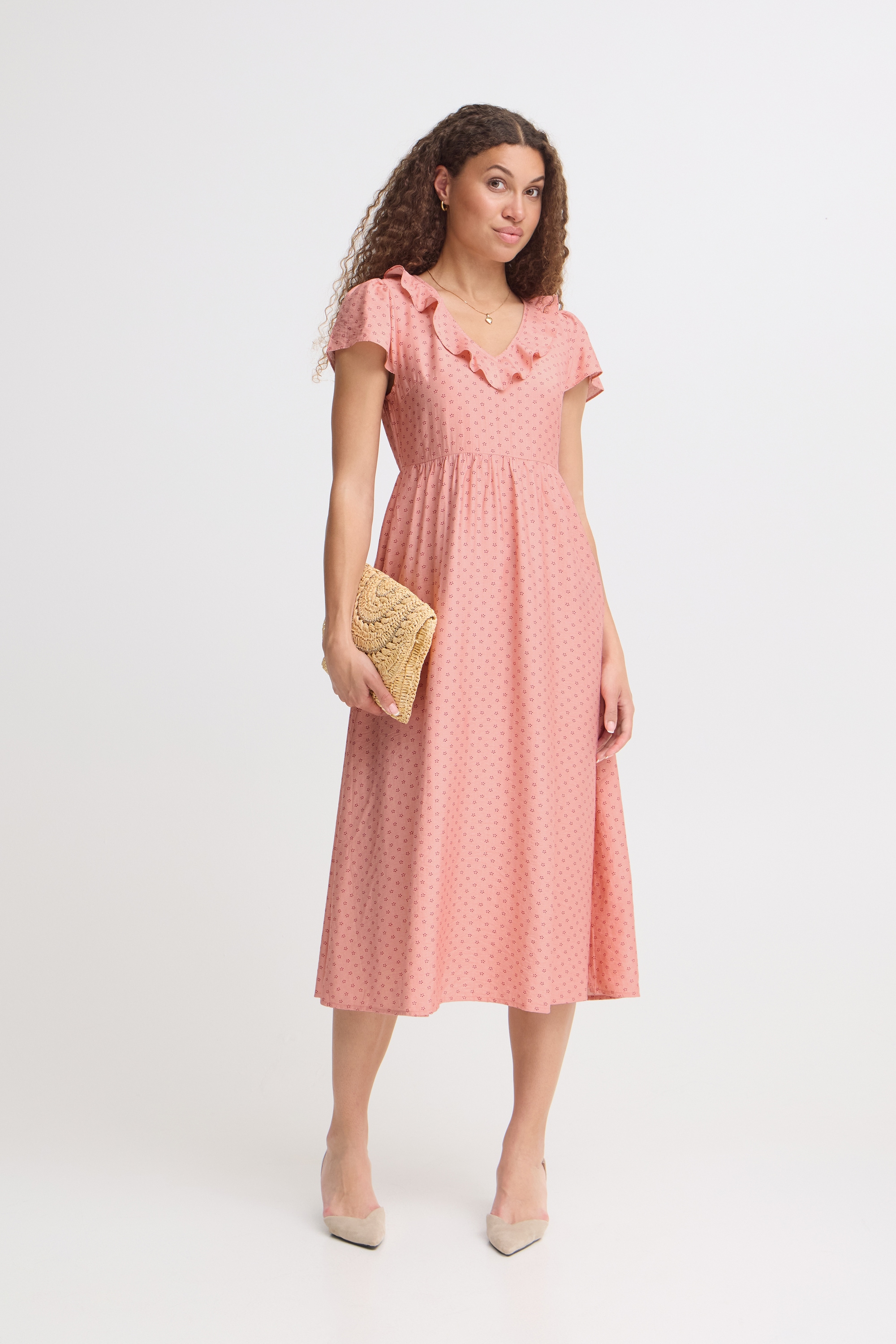 Ichi Midikleid »ICHI Freizeitkleid IHKELLINA«