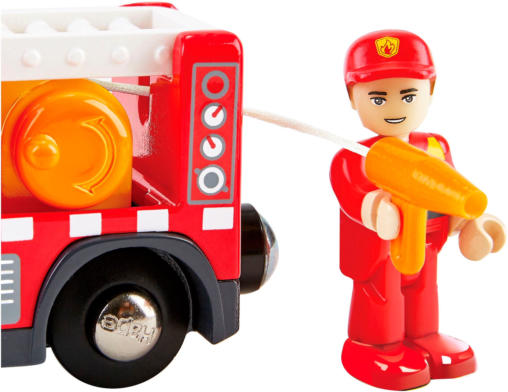 Hape Spielzeug-Feuerwehr »Feuerwehrauto mit Sirene« mit Licht und Sound
