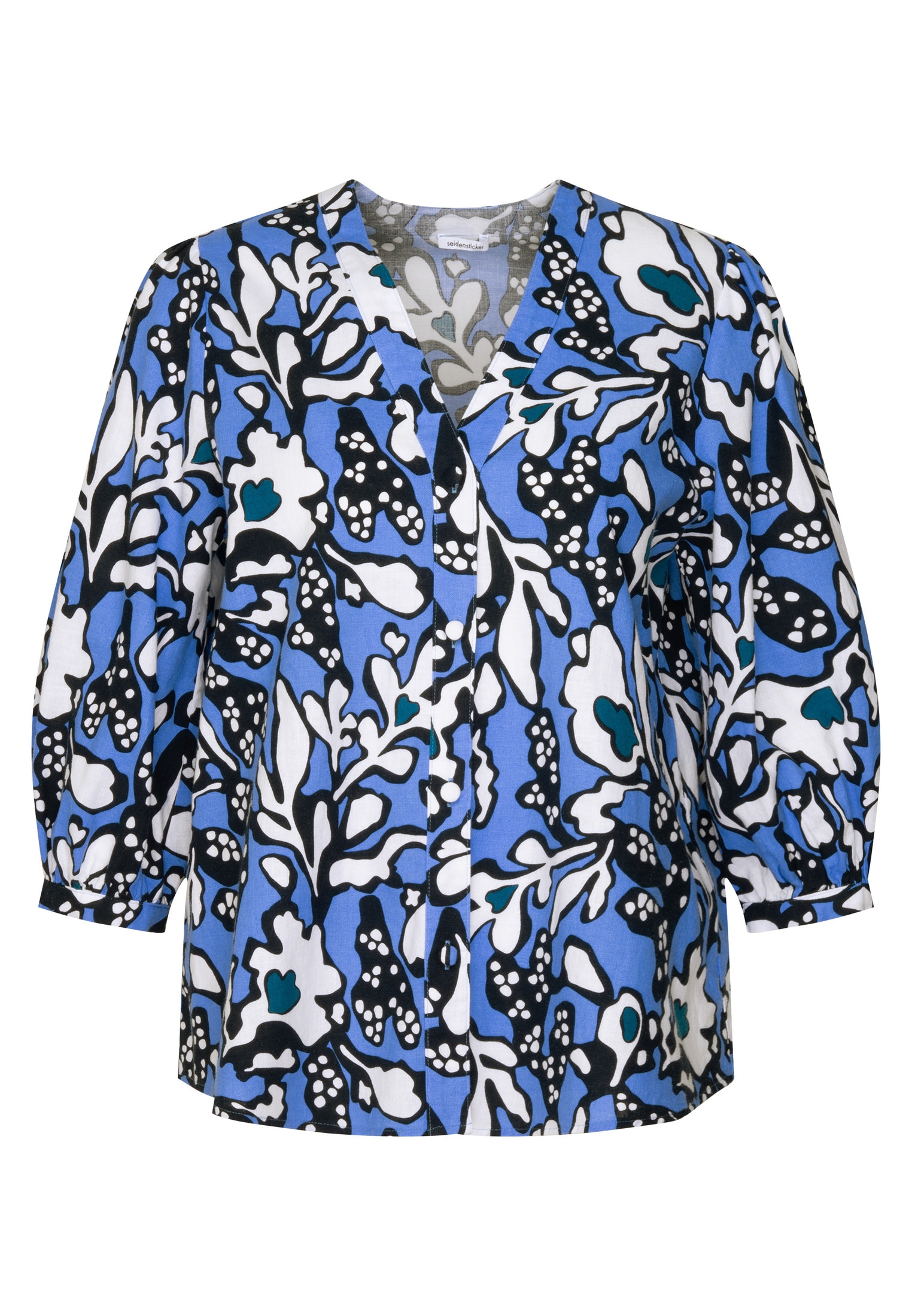 seidensticker Klassische Bluse »Schwarze Rose«, Tunika Druck