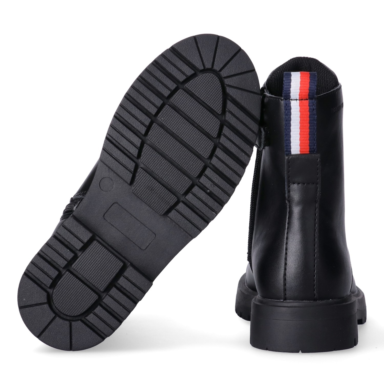 Tommy Hilfiger Schnürboots  Herbstboots, Schnürstiefelette mit farbigem Textilband an der Ferse