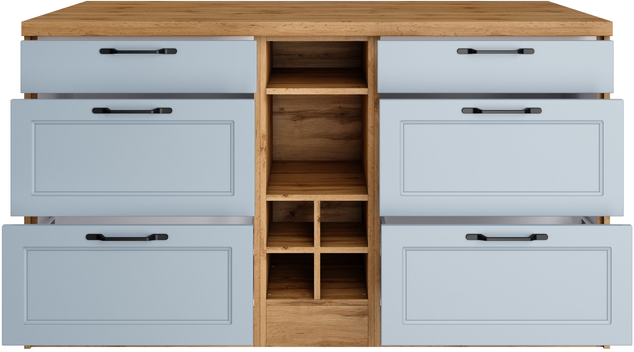 KOCHSTATION Kücheninsel »KS-Lana, Breite 153 cm«, MDF-Fronten, Arbeitsplatte 38mm stark