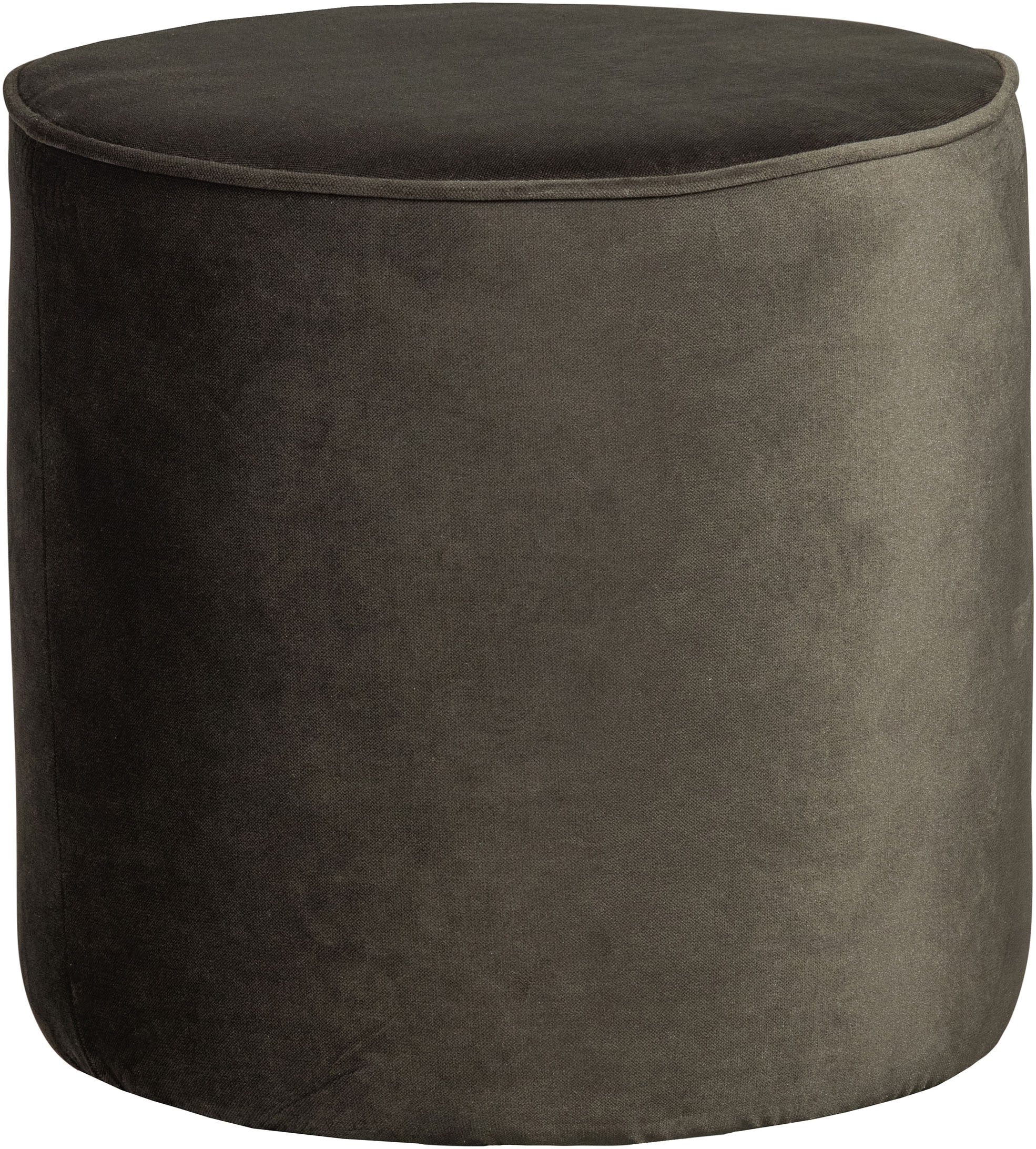 WOOOD Hocker "Sara" weich gepolstert, runde Form, H 46 cm x Ø 46 cm