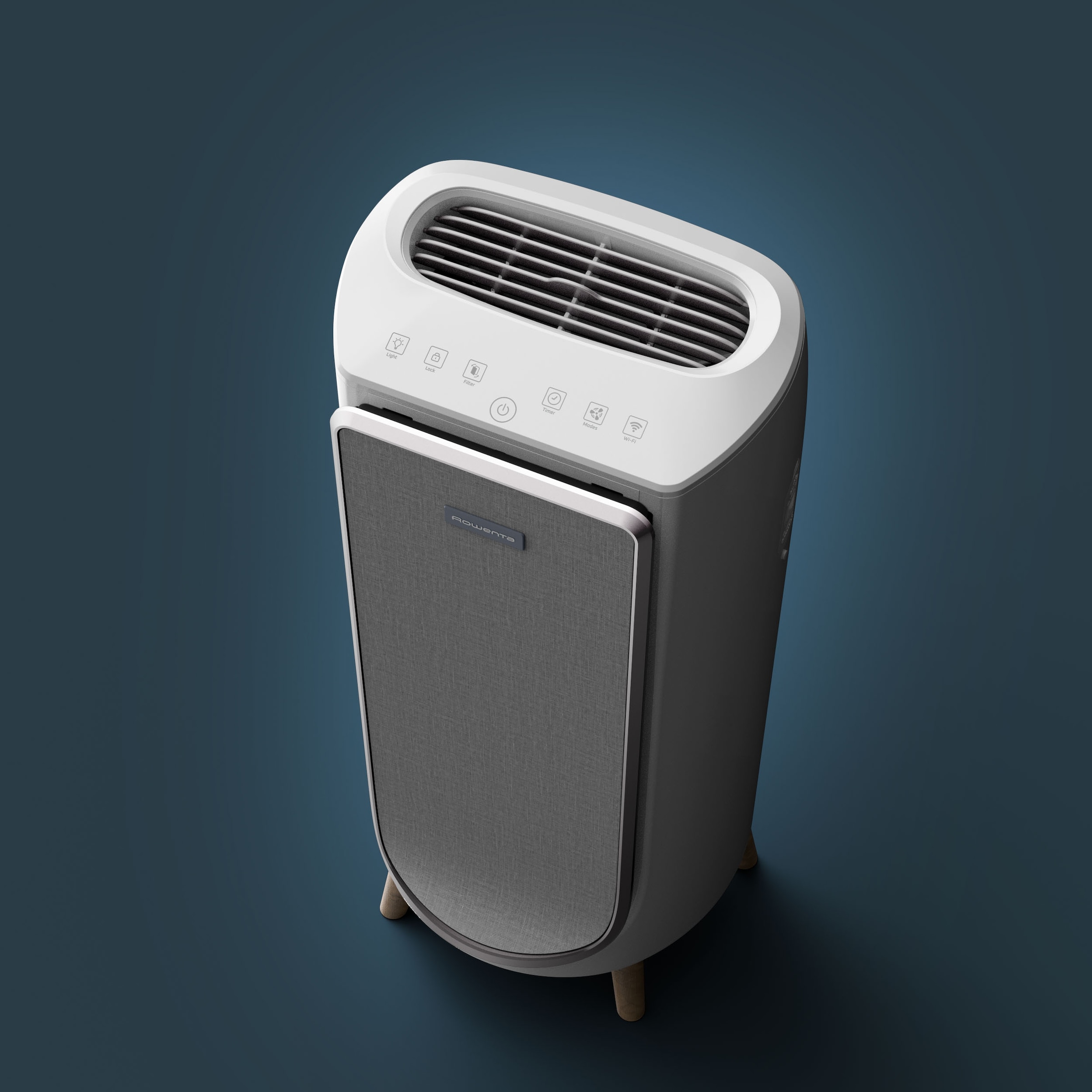 Rowenta Luftreiniger »PU6180 Intense Pure Air Home Connect«, für 36 m² Räume, HEPA-Luftfilterung, App, 4 automatische Modi, 32 dB(A), Textil-Finish
