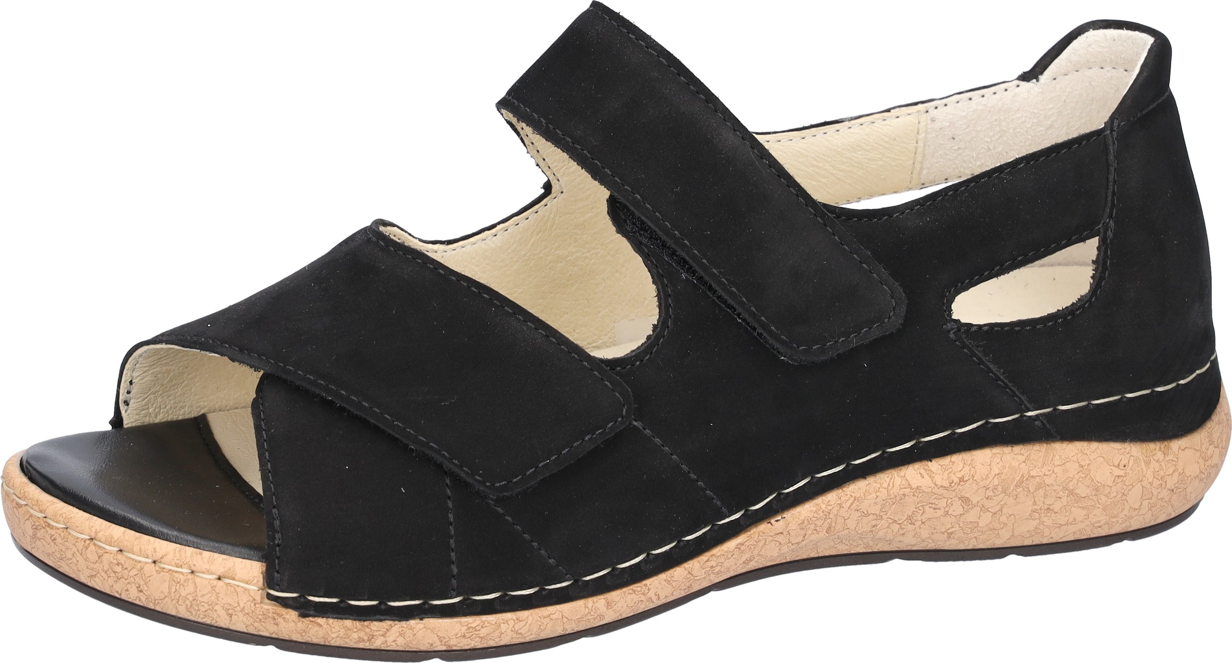 Waldläufer Sandale »K-Heliett«  , Sommerschuh, Sandalette, Keilabsatz, in Komfortweite K (= extraweit)