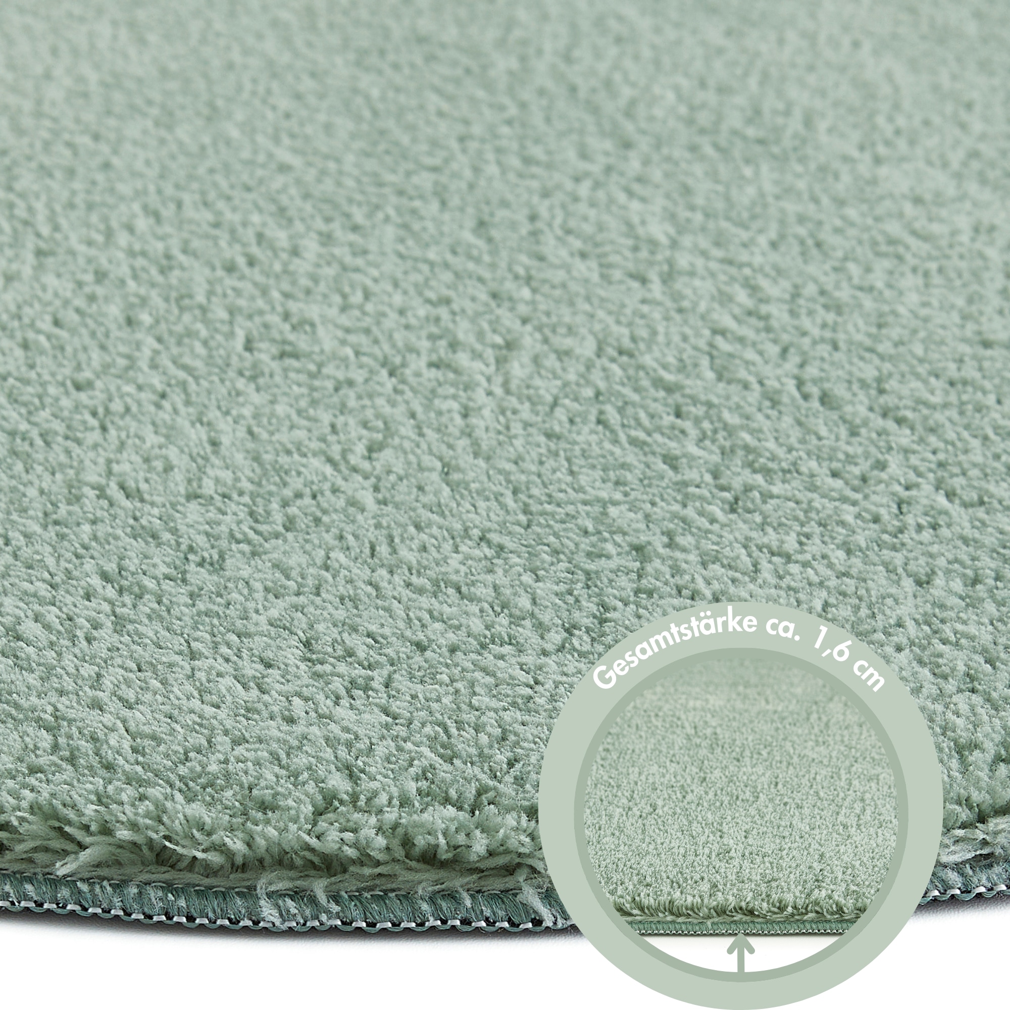 Andiamo Badematte »Arezzo« Höhe 16 mm rutschhemmend beschichtet fußbodenheizungsgeeignet | schnell trocknend Uni Farben, weich & kuschelig, auch in rund und als 2er Set erhältlich