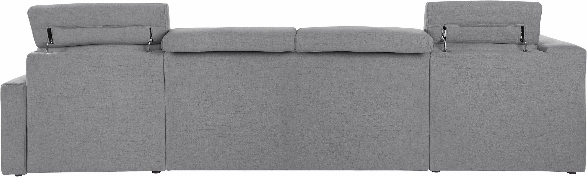 DOMO collection Wohnlandschaft »Ava moderne Sitzheftung mit toller Doppelnaht, komfortabel, U-Form«, mit Federkern, wahlweise mit Kopfteilverstellungen