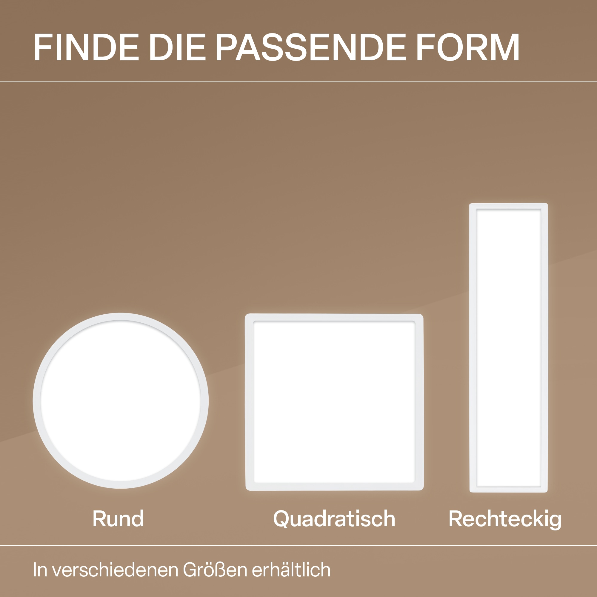 B.K.Licht LED Panel »SHALLOW« LED-Board 1 Stk. Neutralweiß 24x24x3 cm, Badlampe, Badezimmer, Küche, Wohnzimmer