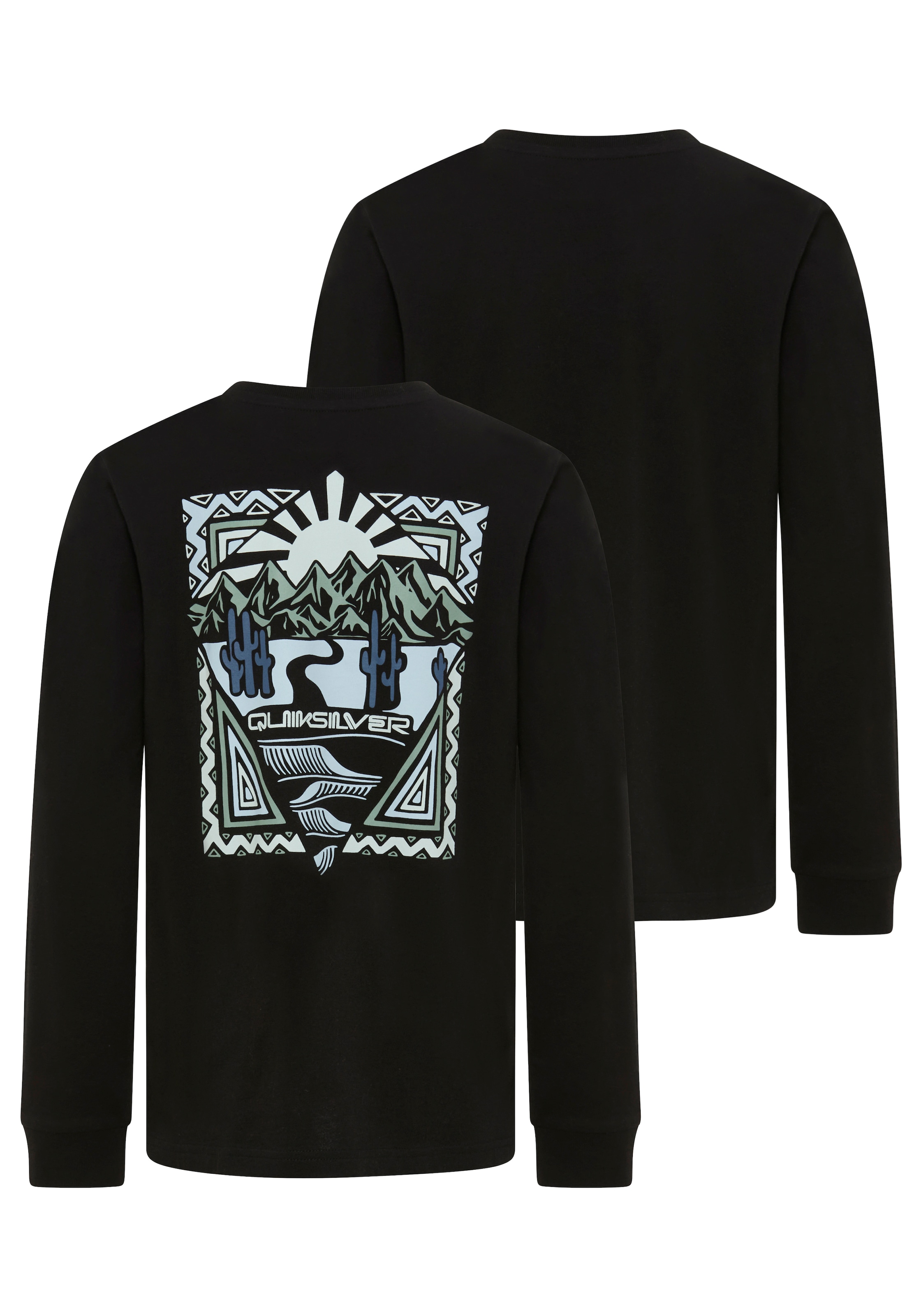 Quiksilver Langarmshirt »DESERT WAV TWIST TIDE LS PAK Y« 2 2er-Pack, Langarmdesign, mit Rundhalsausschnitt, aus Baumwoll-Jersey