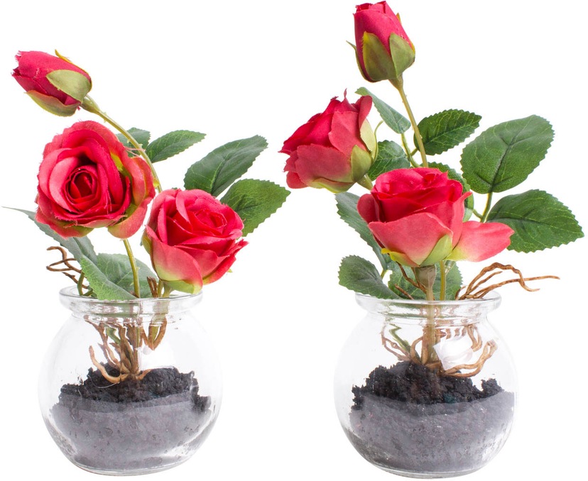 Botanic-Haus Kunstblume »Rosenstrauß mit Rechnung auf Knospen« und Rosen 3 5 bestellen