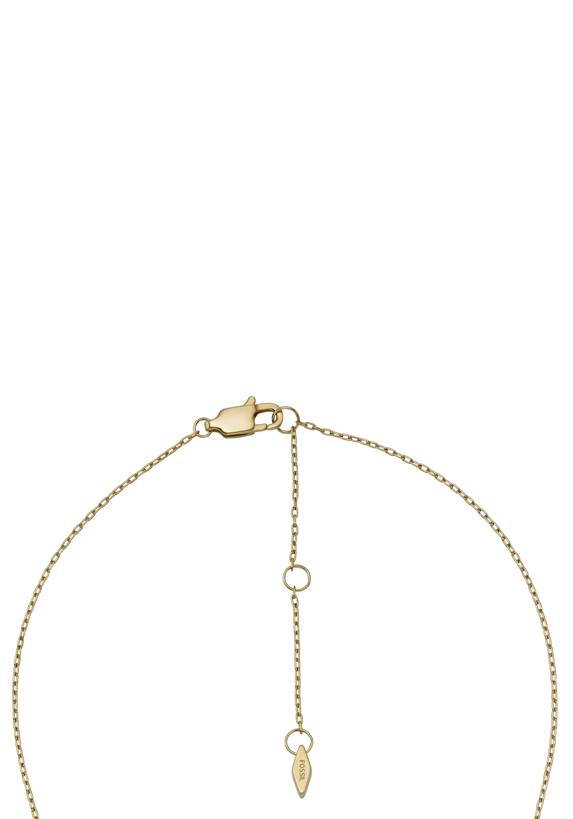 Fossil Kette mit Anhänger »SADIE GLITZ DISC, JF04544710«, mit Glasstein
