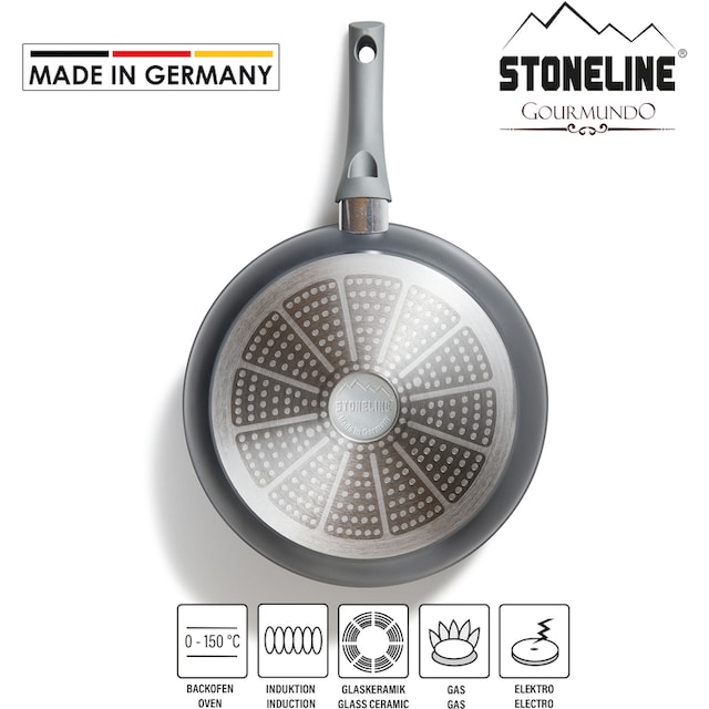 STONELINE Bratpfanne, Aluminium, (1 tlg.), Made in Germany, STONELINE®- Antihaftbeschichtung, Indukton, Induktion mit 3 Jahren XXL Garantie