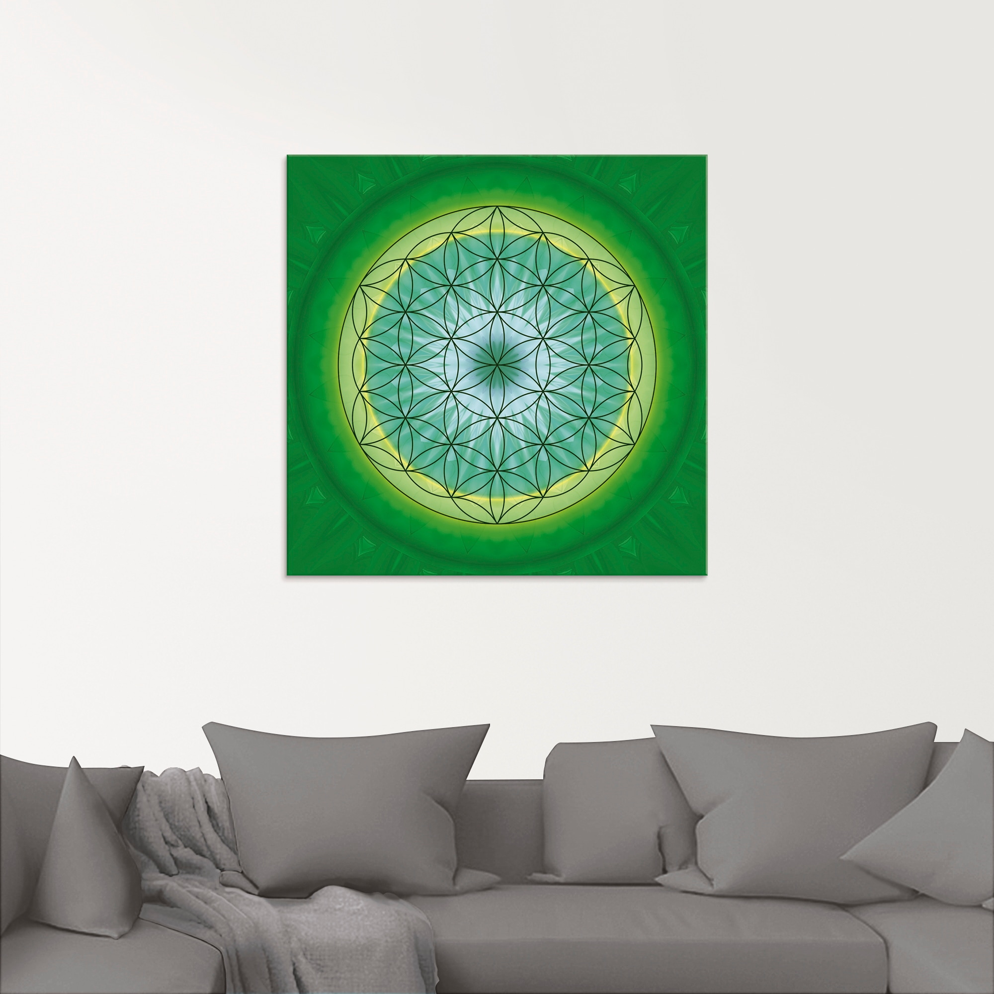 Artland Glasbild »Blume des Lebens 3«, Muster, (1 St.), in verschiedenen Größen