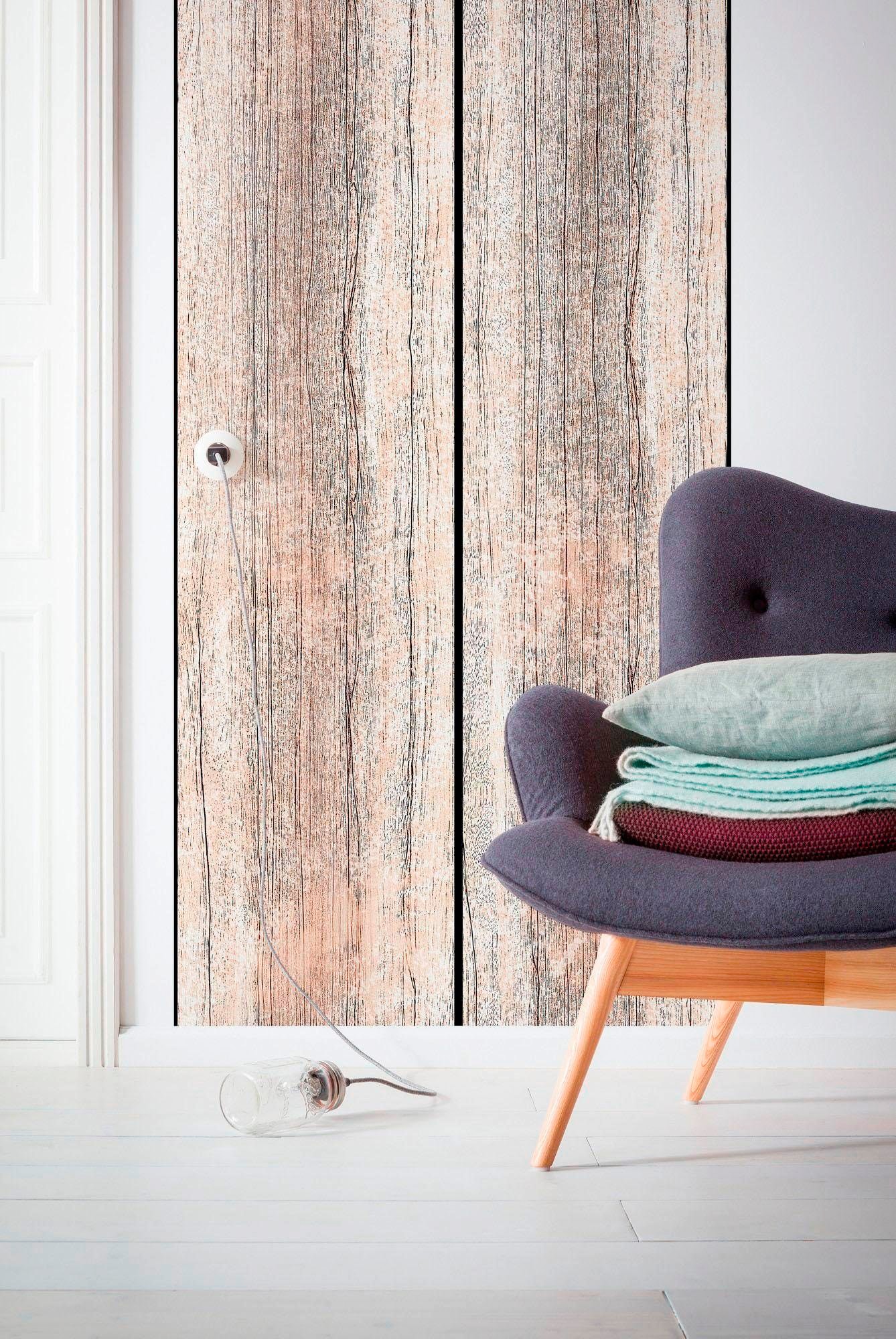 Komar Vliestapete »Digitaldruck Vlies -  Vintage Rose Panel - Größe 100 x 250 cm« bedruckt glatt Wohnzimmer, Schlafzimmer