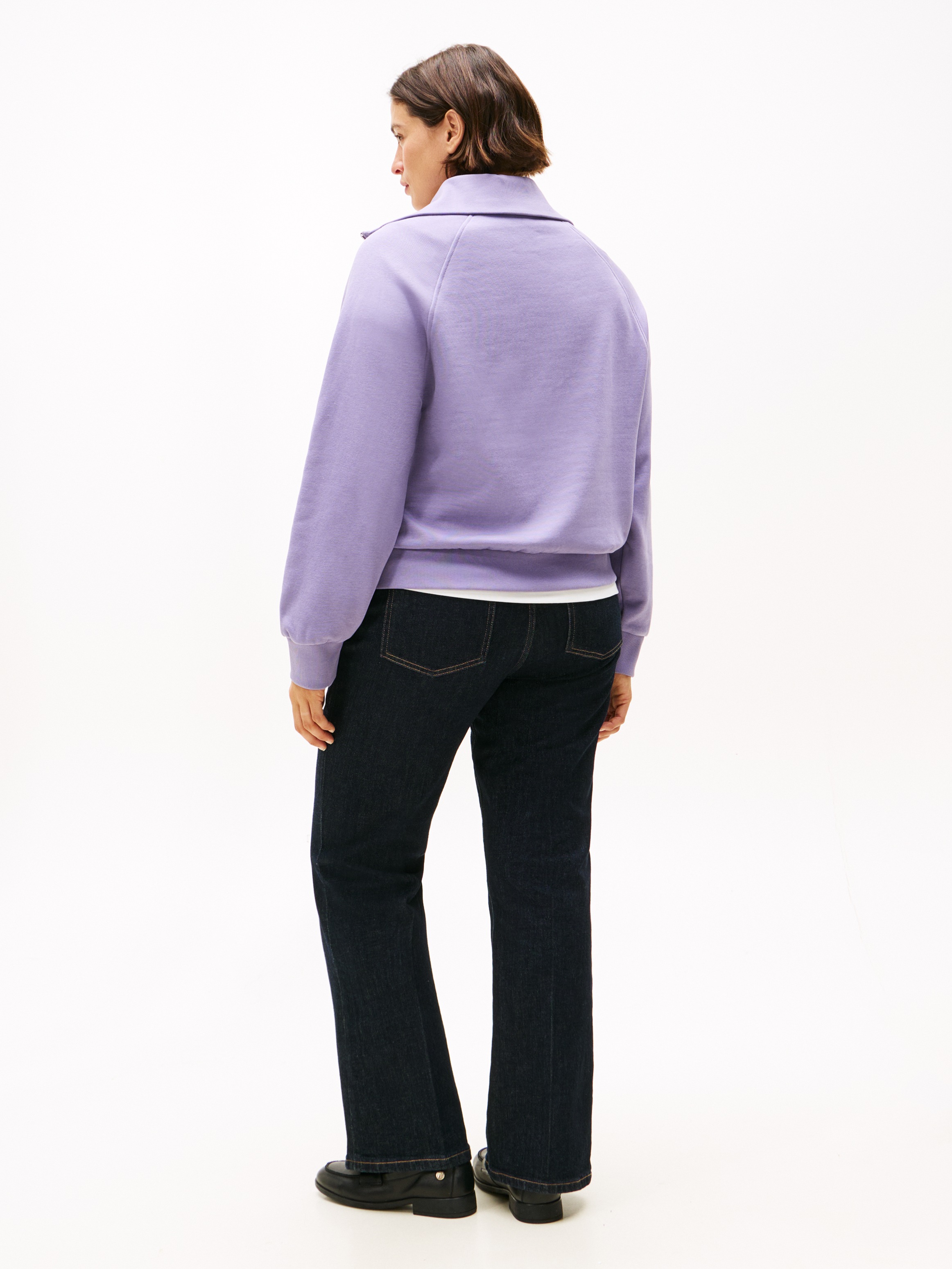 Tommy Hilfiger Curve Sweatshirt »CRV CLASSIC SCRIPT FLEECE 1/2ZIP«, in großen Größen