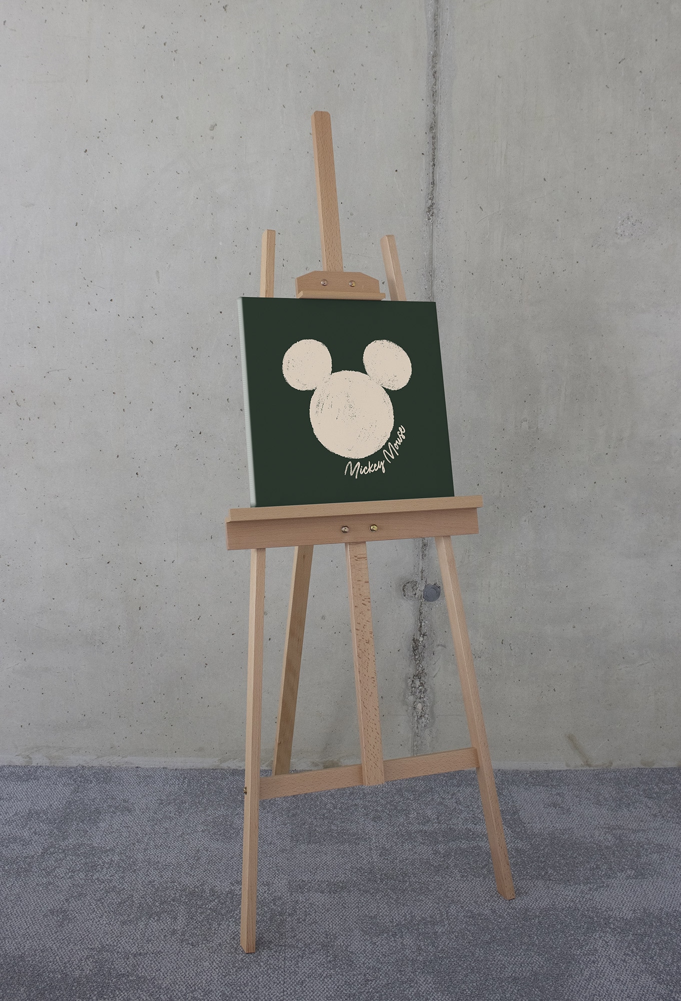 Komar Leinwandbild »Disney Mickey Mouse Stamp«, Disney, (Set, 1 St.), 40 x 40 cm (Breite x Höhe) - Kinderzimmer, Dekoration
