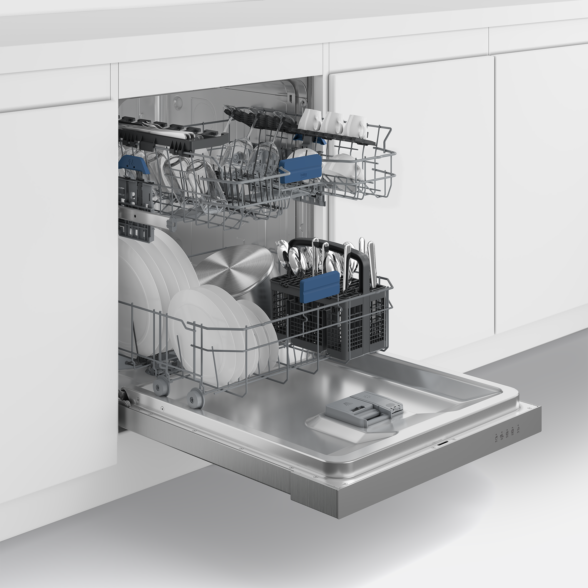 BEKO teilintegrierbarer Geschirrspüler »BDSN15430X 7697801677«, 14 Maßgedecke, SelfDry - automatische Türöffnung