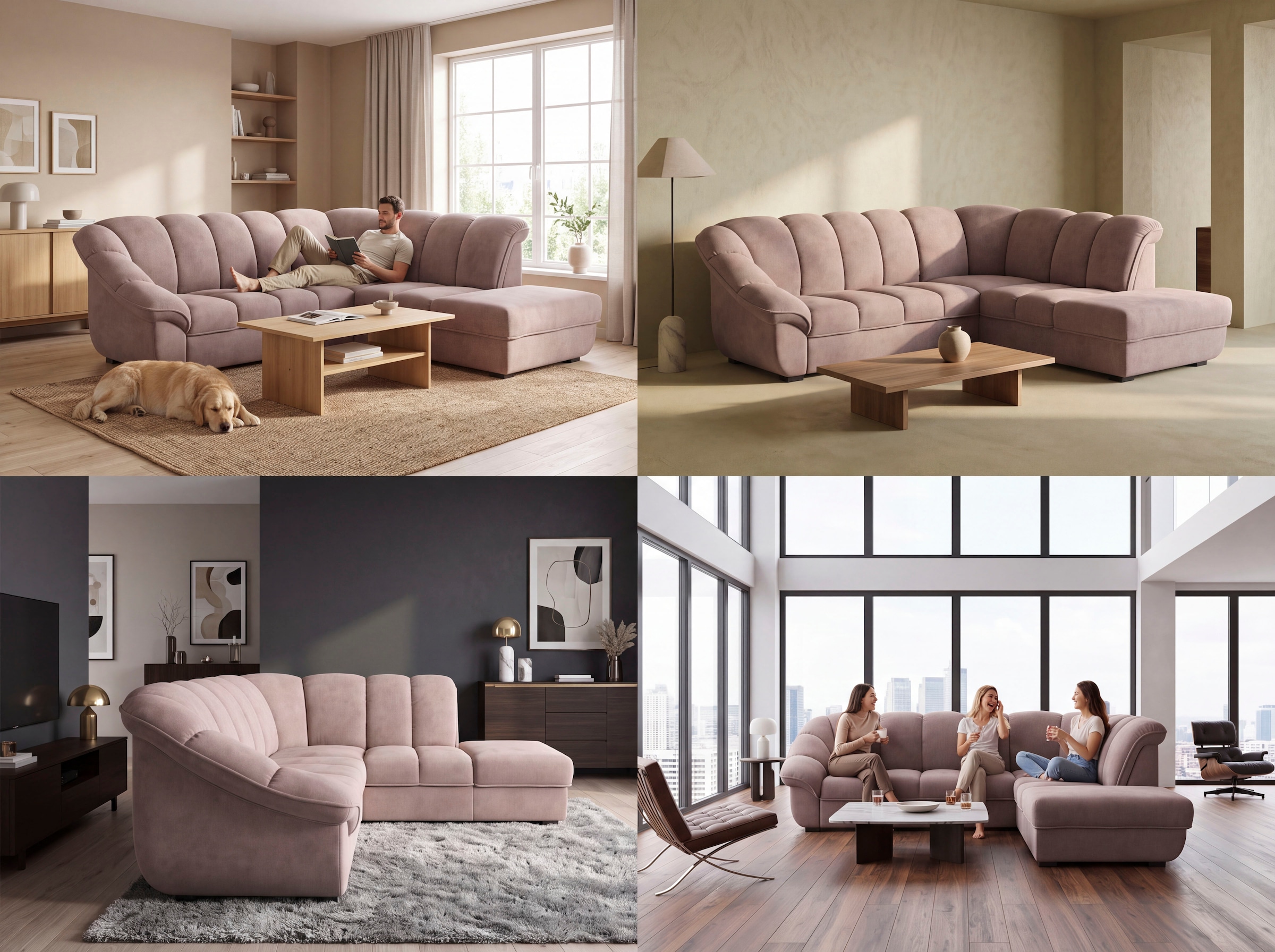COTTA Ecksofa »Mado, Breite 260 cm« verschiedene Sofas individuell kombinierbar