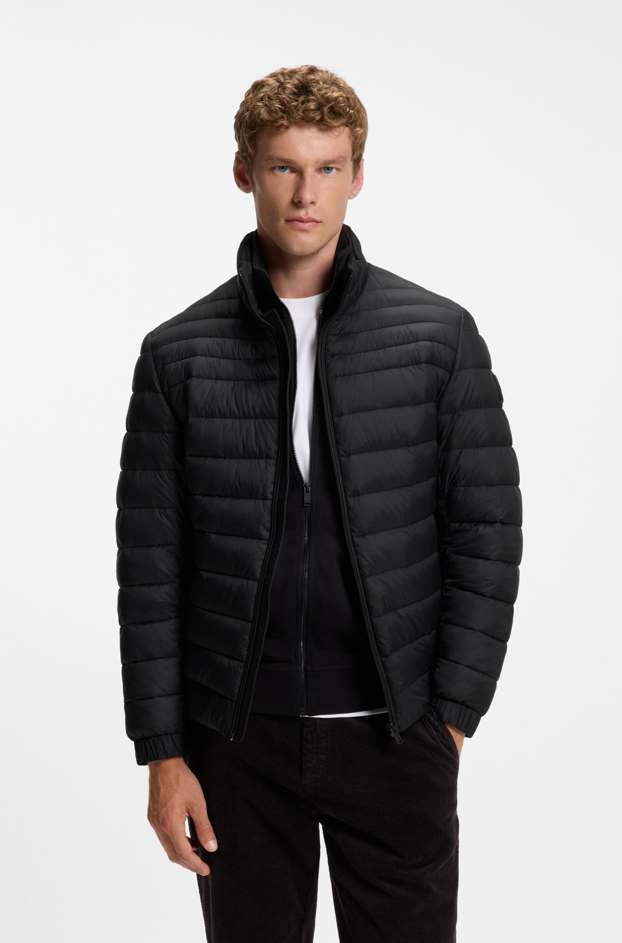 BOSS ORANGE Steppjacke »Oden« ohne Kapuze mit Stehkragen, slim fit, federleicht wasserabweisend