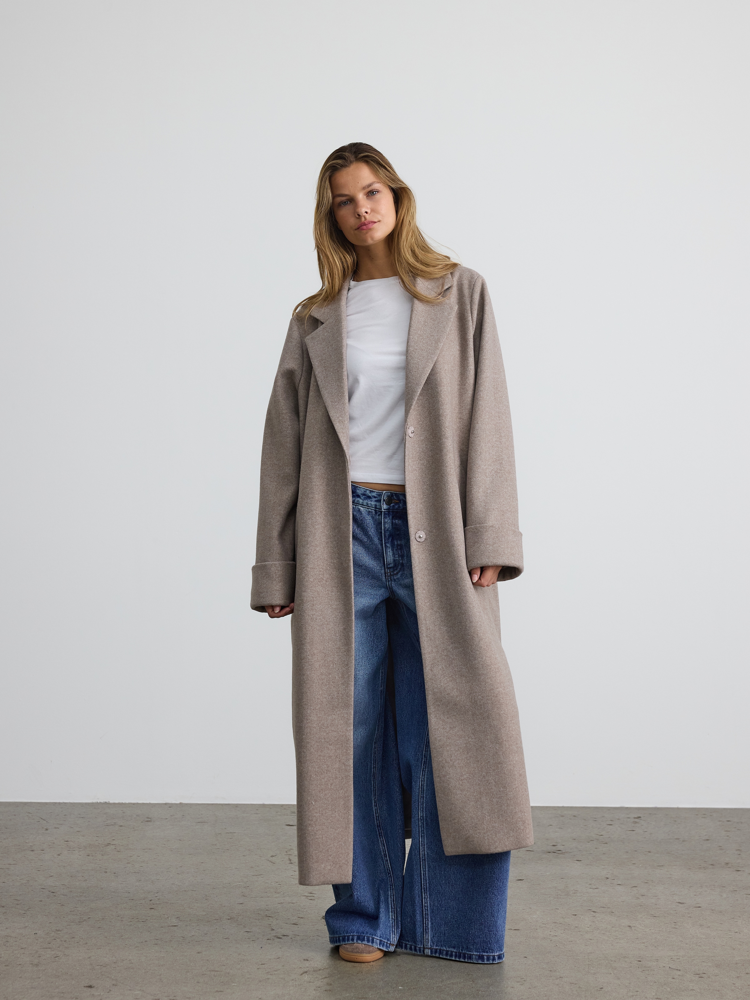 Noisy may Langmantel »NMCADDY L/S LONG COAT FWD NOOS« Kunstfaser, loose fit