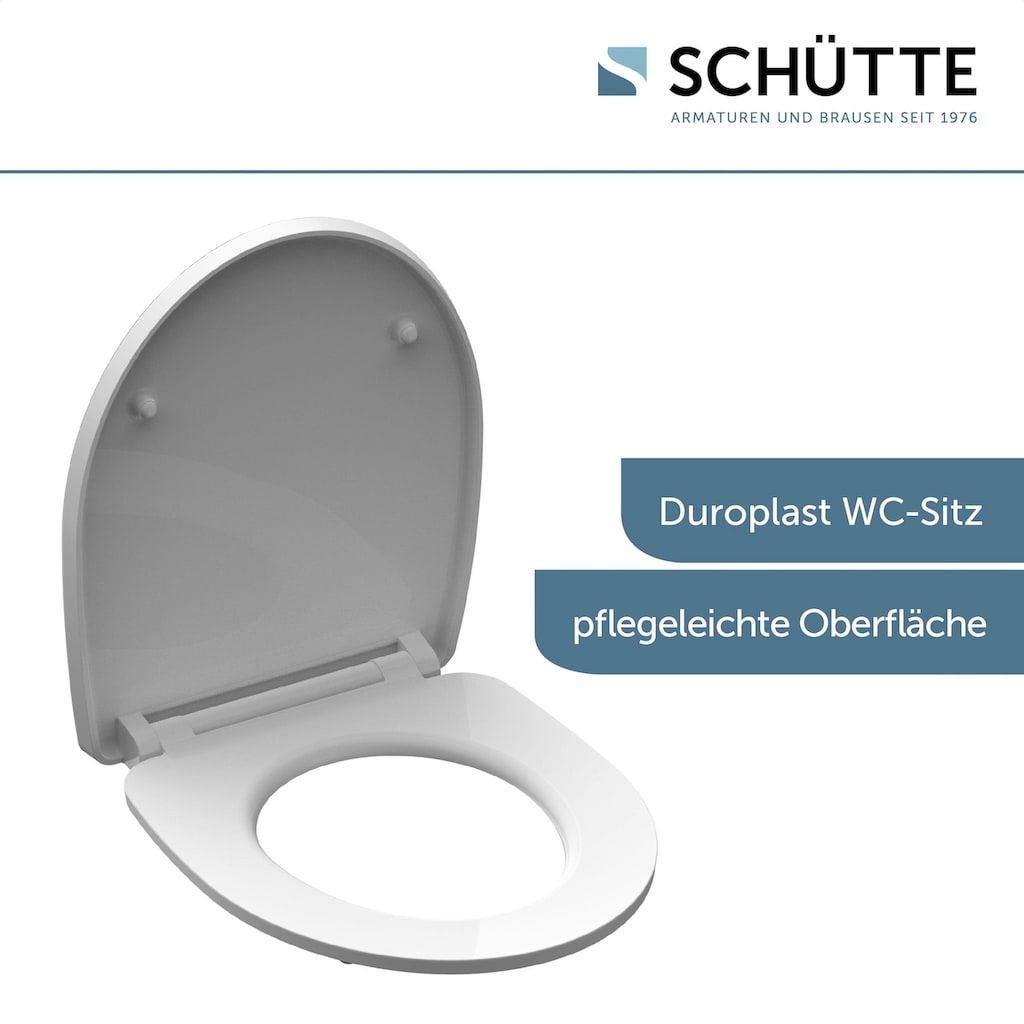 Schütte WC-Sitz »Raindrop«, Duroplast, mit Absenkautomatik und Schnellverschluss, High Gloss