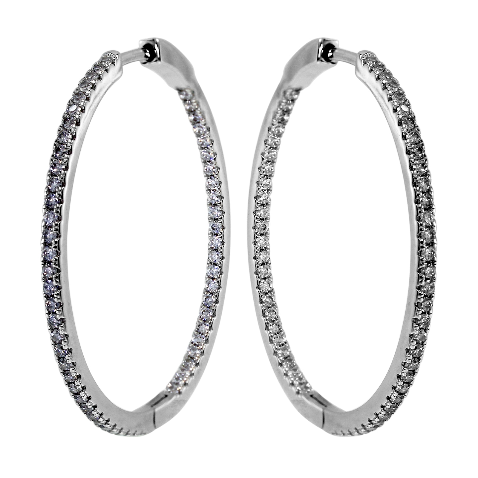 OSTSEE-SCHMUCK Klappcreolen »- Simone 40 mm - Silber 925/000 - Zirkonia«