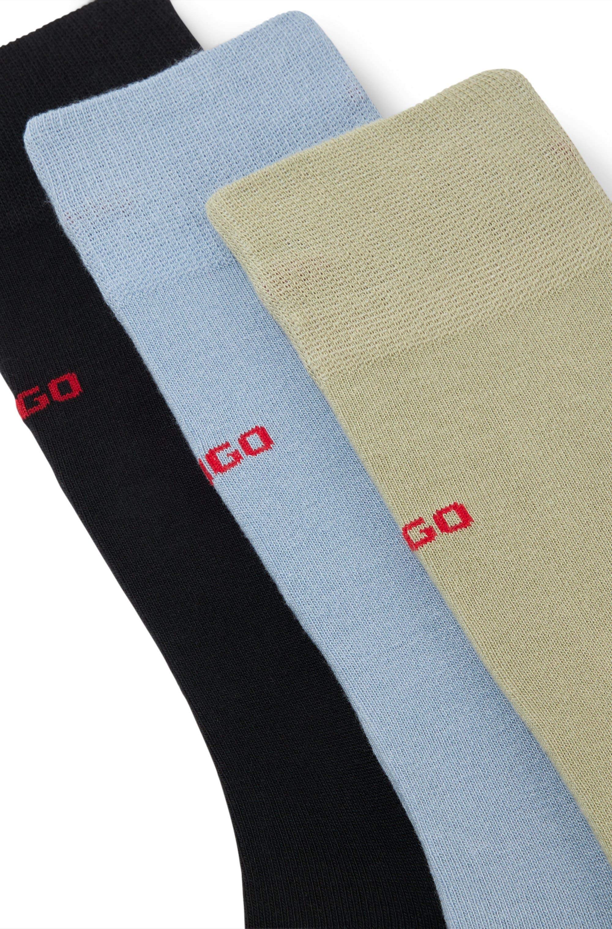 HUGO Underwear Businesssocken »3P RS UNI CC«, (Packung, 3 Paar, 3er Pack), mit kontrastfarbenen HUGO Logo-Schriftzug