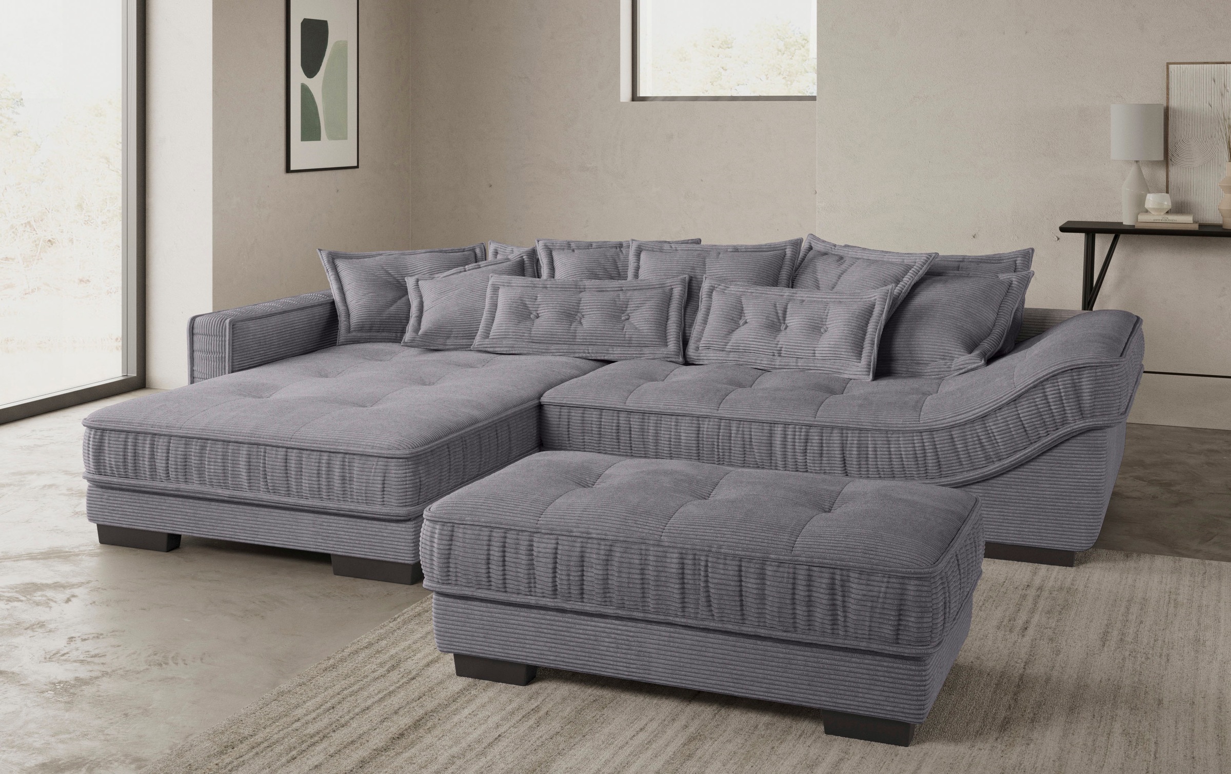 Mr. Couch Ecksofa »Diwan II, L-Form«, Wahlweise mit Kaltschaumpolsterung bis 140 kg belastbar