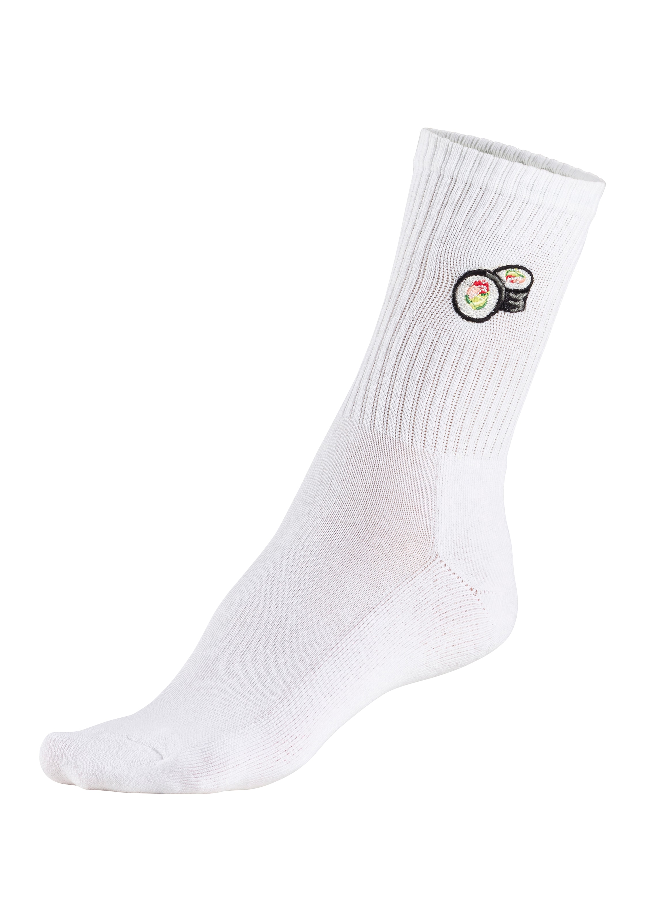 LASCANA Tennissocken, (Packung, 3 Paar), mit Frotteesohle und Stickerei