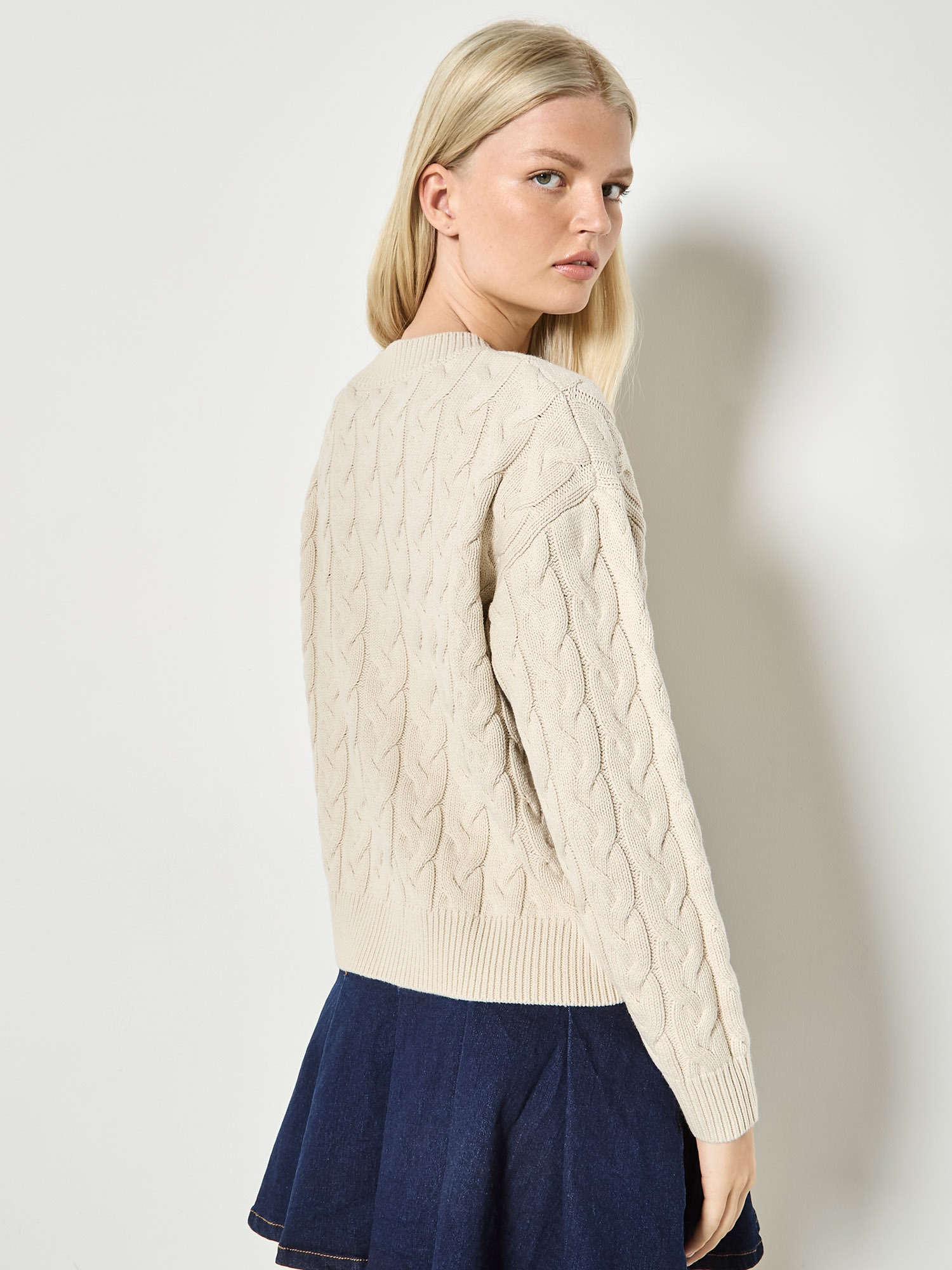 Apricot Cardigan »Strickjacke mit Knopfleiste« und Zopfmuster