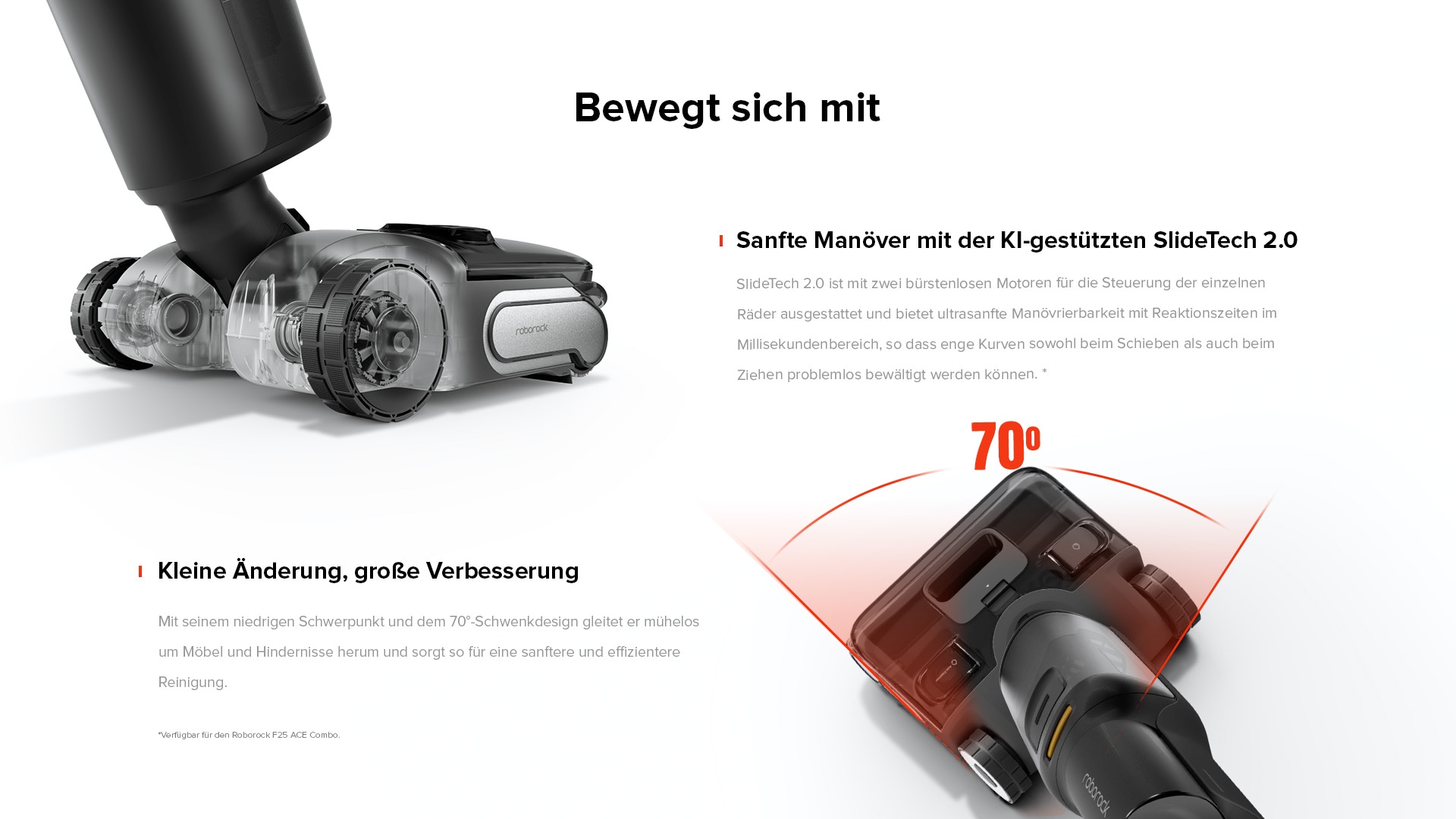 Roborock Nass-Trocken-Sauger »Morph Pro Mix F25 ACE Combo« Nass-Trocken-Akkusauger mit intelligenter Reinigungstechnologie