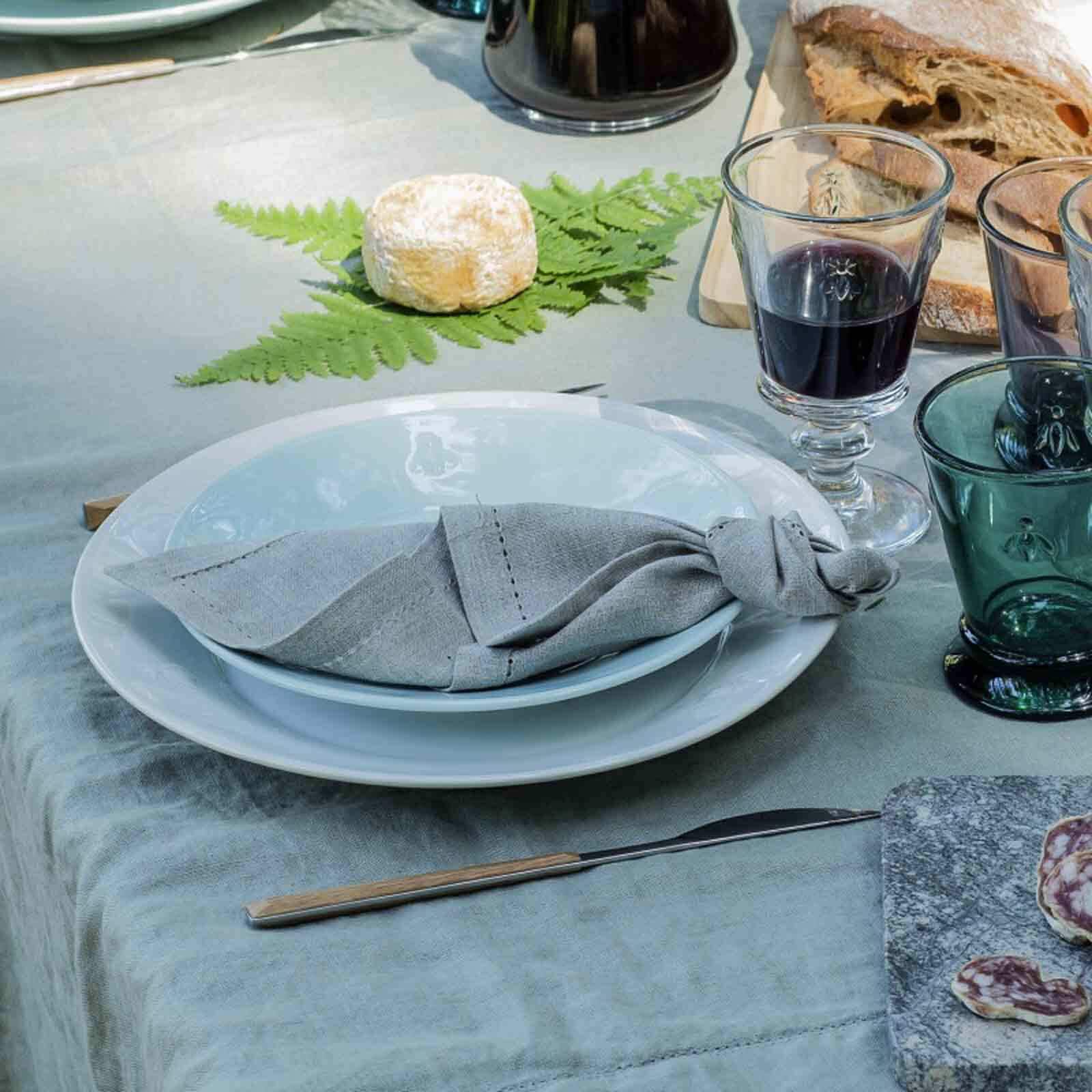 La Rochère France Frühstücksteller »Dessertteller Biene ø 21 cm 4er Set blau« Spülmaschinengeeignet, Mikrowellengeeignet