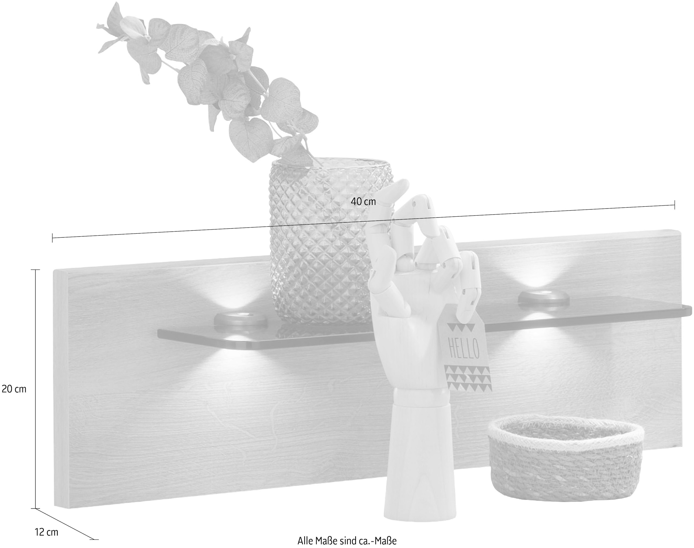 WIEMANN Aufsatzpaneel »Monaco« wahlweise mit Beleuchtung