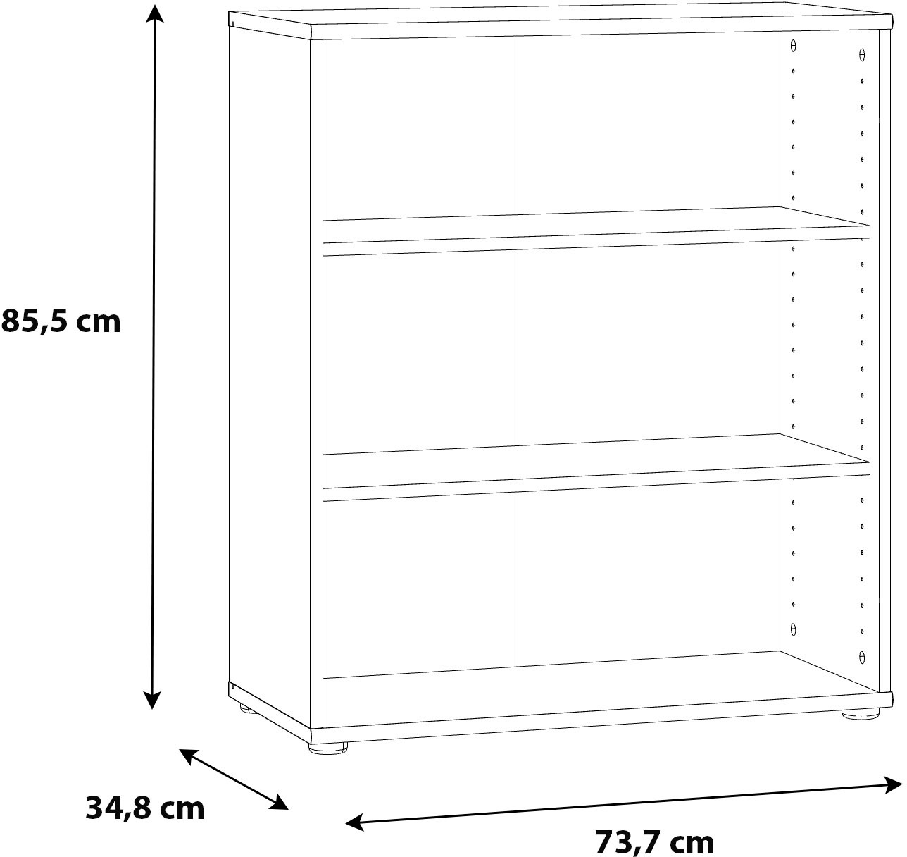 FORTE Regal »Tempra«, Breite 73,7 cm
