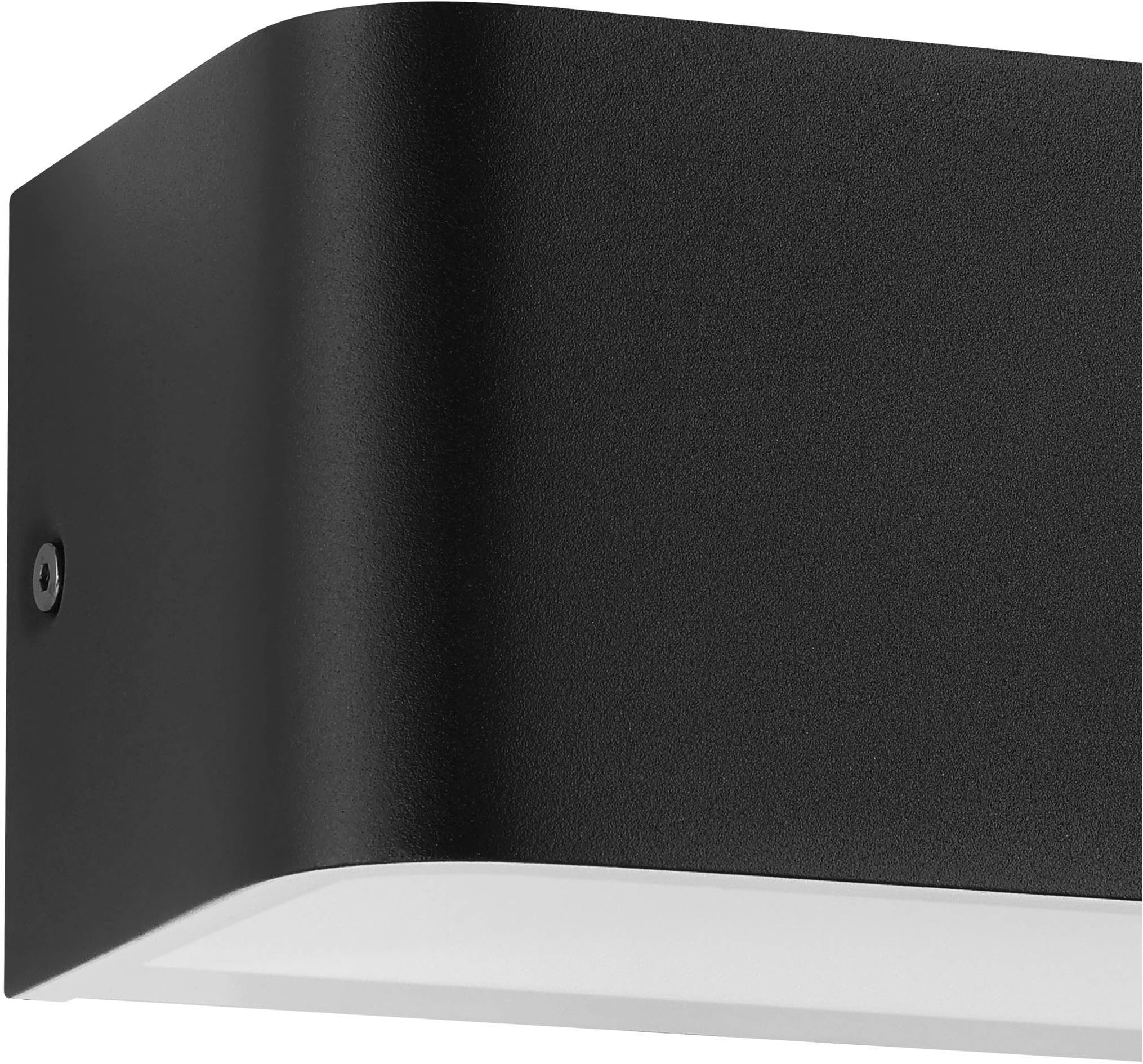 EGLO Wandleuchte »Sania 4 Wandlampe, Wandspot, Aluminium, Up and Down Leuchte, Flurlampe« LED-Modul 1 Stk. Warmweiß Wand-/Deckenleuchte - L20 x H8 x AL9 cm - schwarz, weiß - 10W inkl.