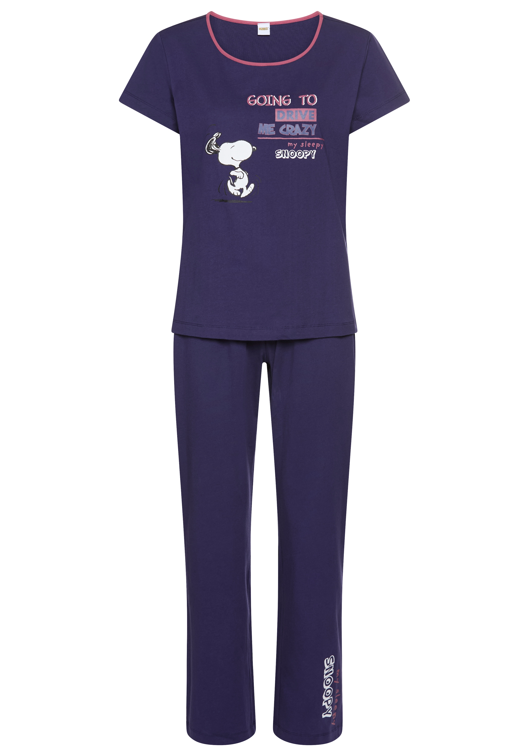 Peanuts Pyjama, (Set, 2 tlg.), mit Snoopy-Druck