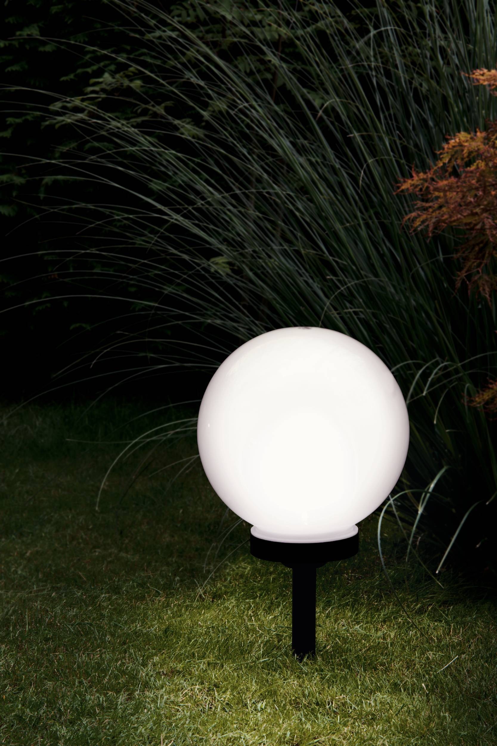 EGLO LED Solarleuchte »Z_Solar Solarleuchte, Außenleuchte, Außenbeleuchtung. Erdspiess, Lampe« LED-Modul 1 Stk. Warmweiß EGLO Solarleuchte Z_solar schwarz Kunststoff weiss 1X0,2W H:61 Ø 30 cm