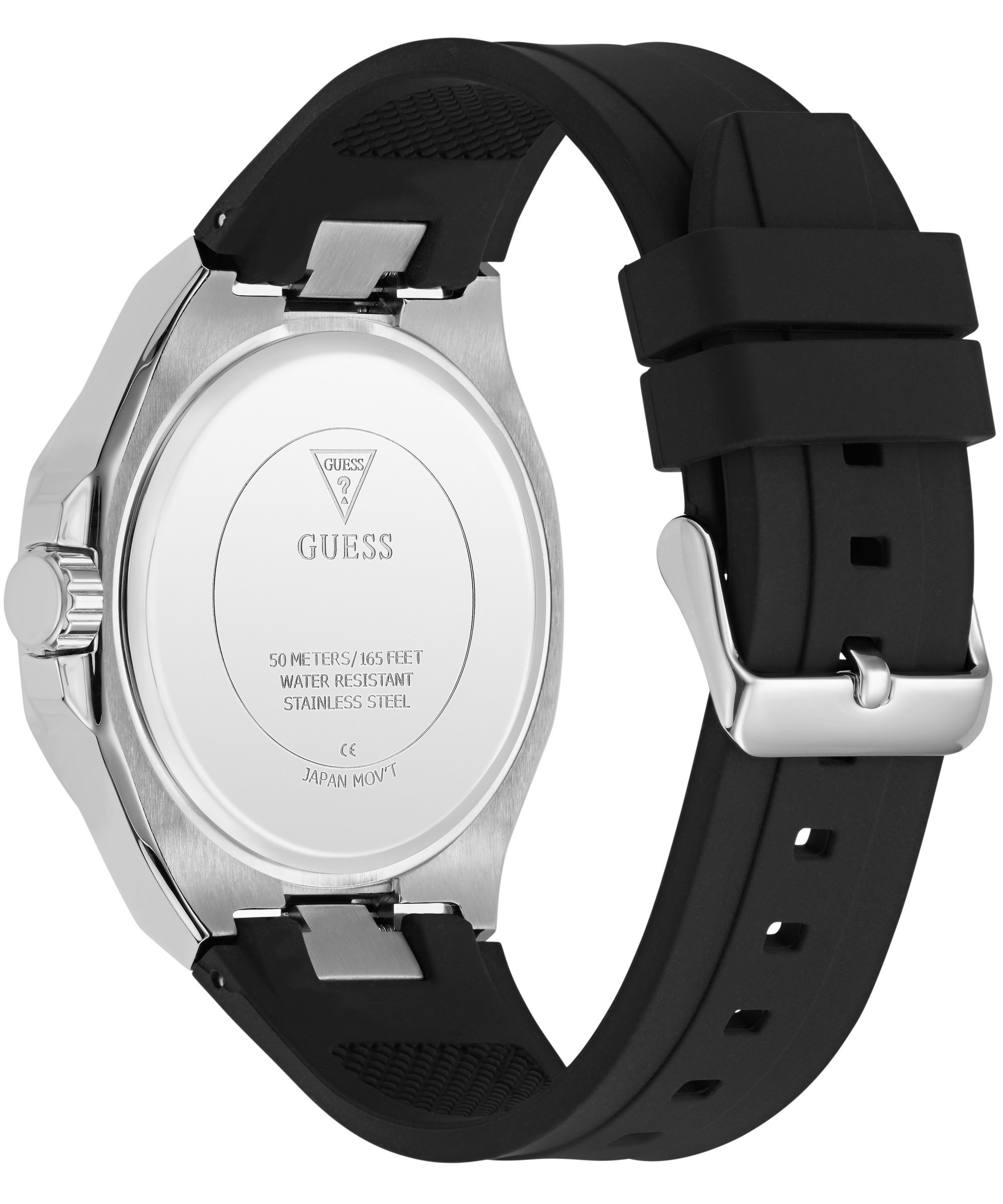 Guess Quarzuhr »EMPIRE« Armbanduhr, Herrenuhr, Silikonarmband, analog, Wochentag, Tag