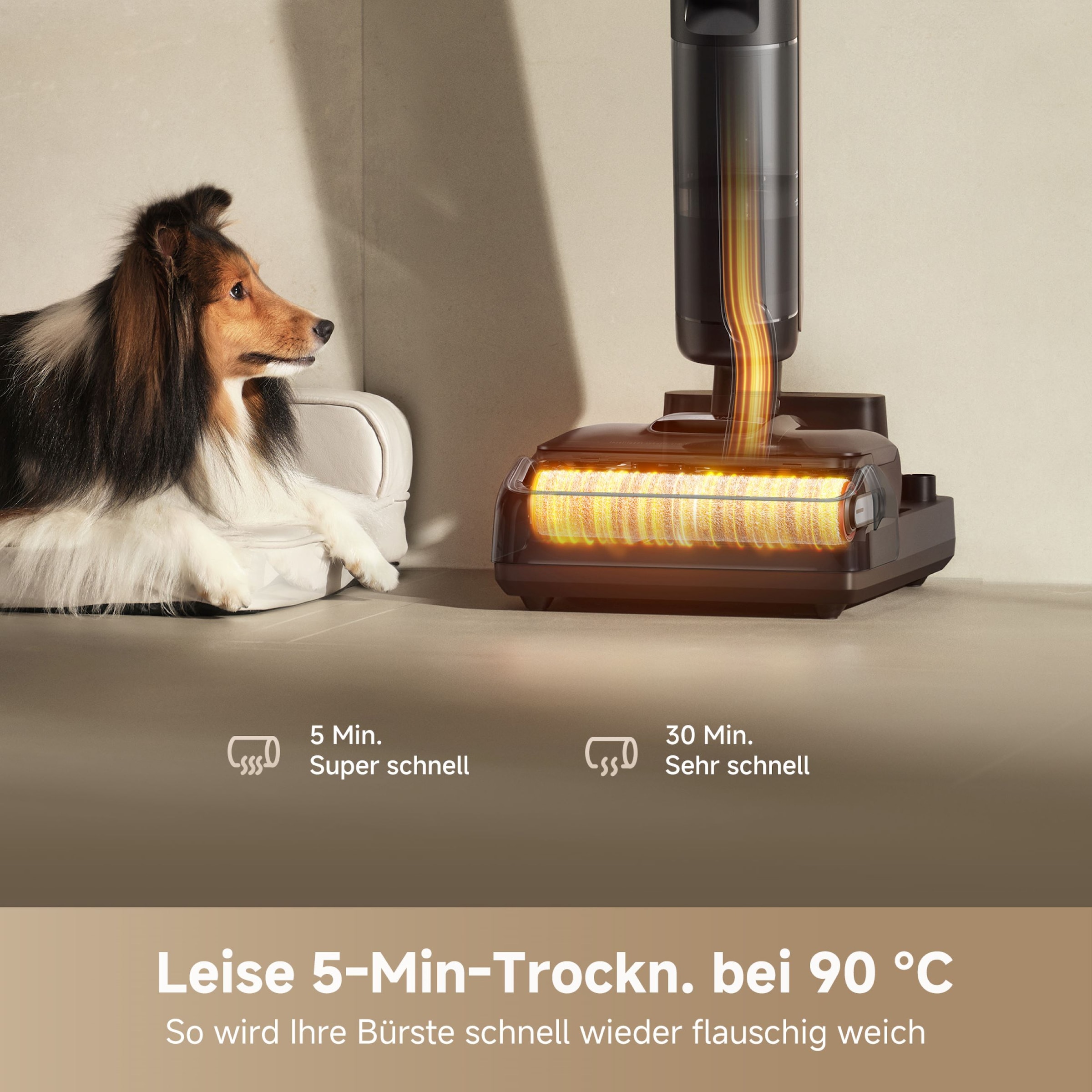 Dreame Nass-Trocken-Sauger »H15 Pro, 21.000 Pa Saugkraft, GapFree,180°-Design, Selbstreinigung«, Triple-Edge-Reinigung, TangleFree, App-Control, Heißlufttrocknung