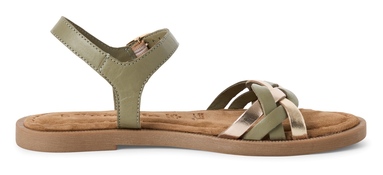Tamaris Riemchensandale, Sandalette, Sommerschuh mit Riemchen in Flechtoptik