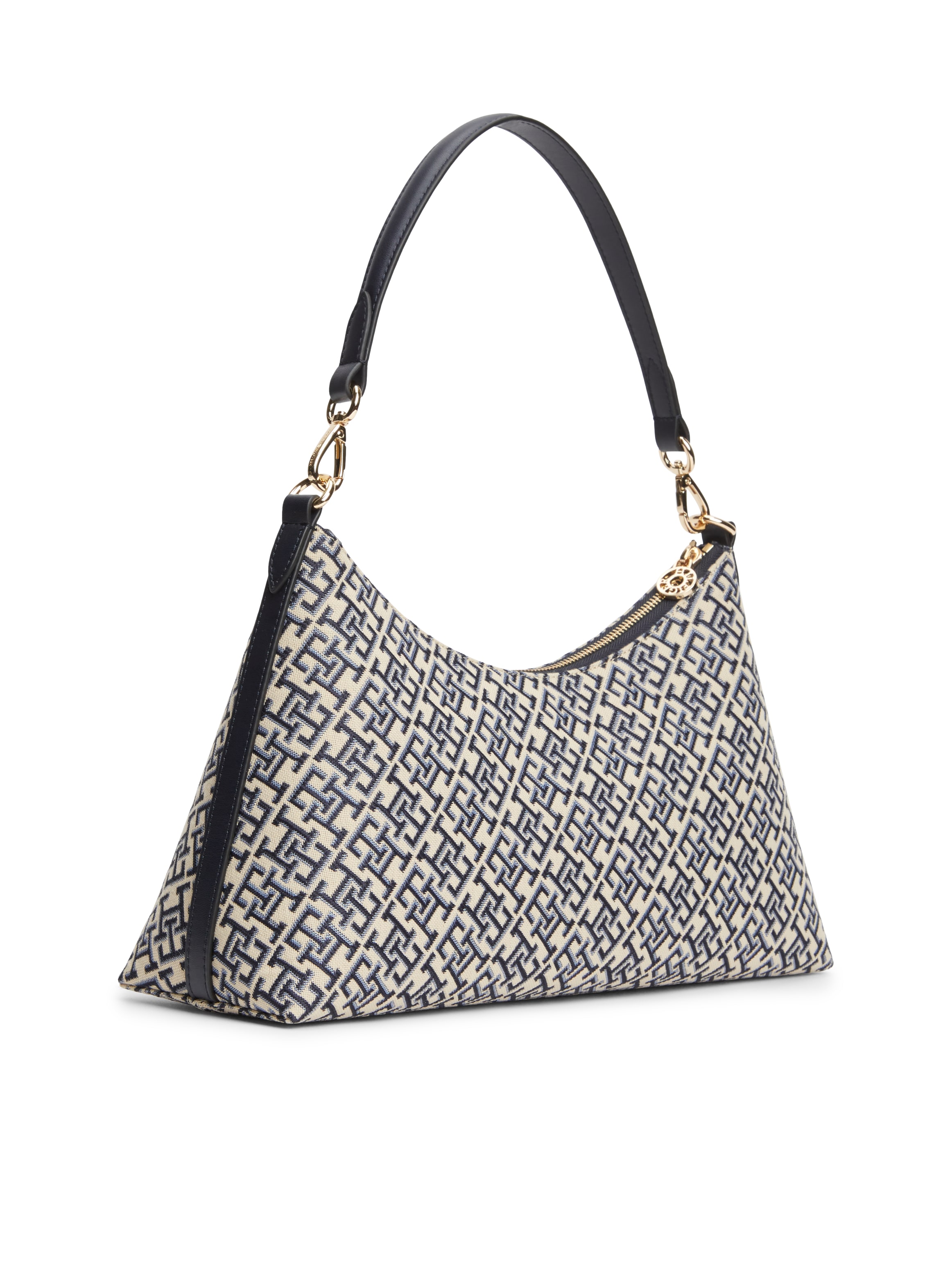 Tommy Hilfiger Schultertasche »TH ICON SHOULDER BAG JACQUARD« Damen Handtasche, Tragetasche mit TH-Logostickerei