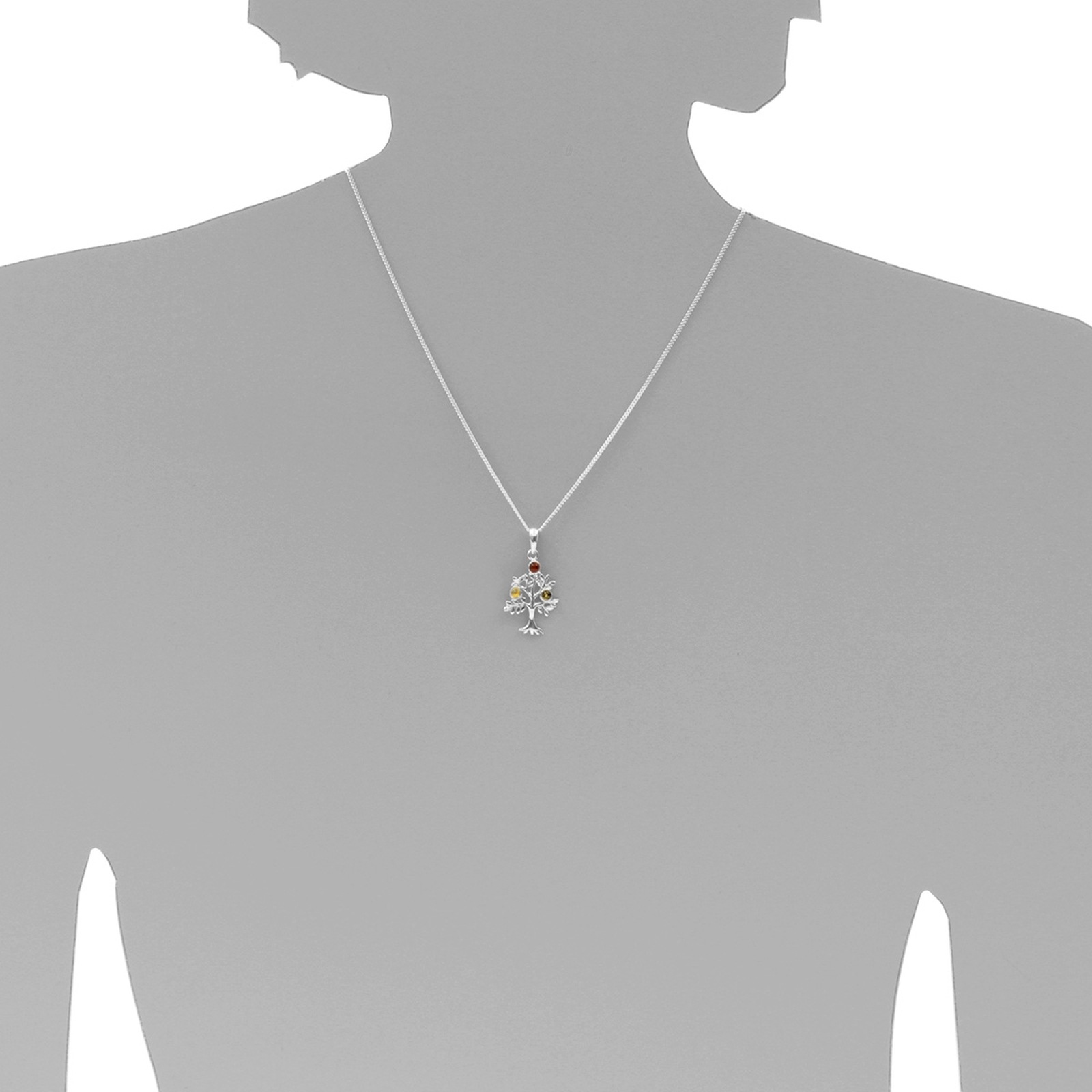 OSTSEE-SCHMUCK Kettenanhänger »- Lebensbaum - Silber 925/000 - Bernstein«