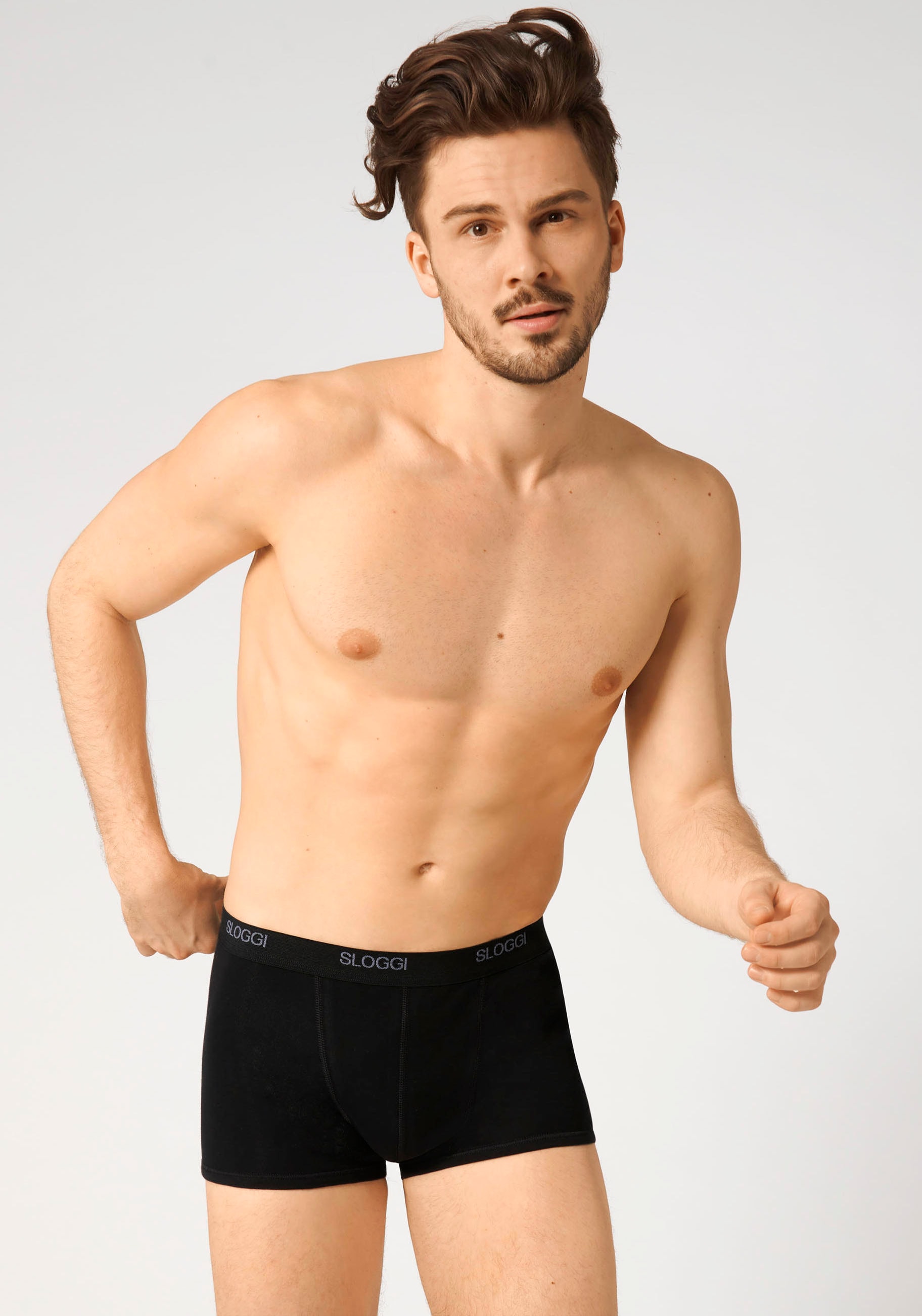 sloggi Boxershorts »Men Basic« 2er Pack,  Single Jersey, Baumwollmischung, ohne Eingriff