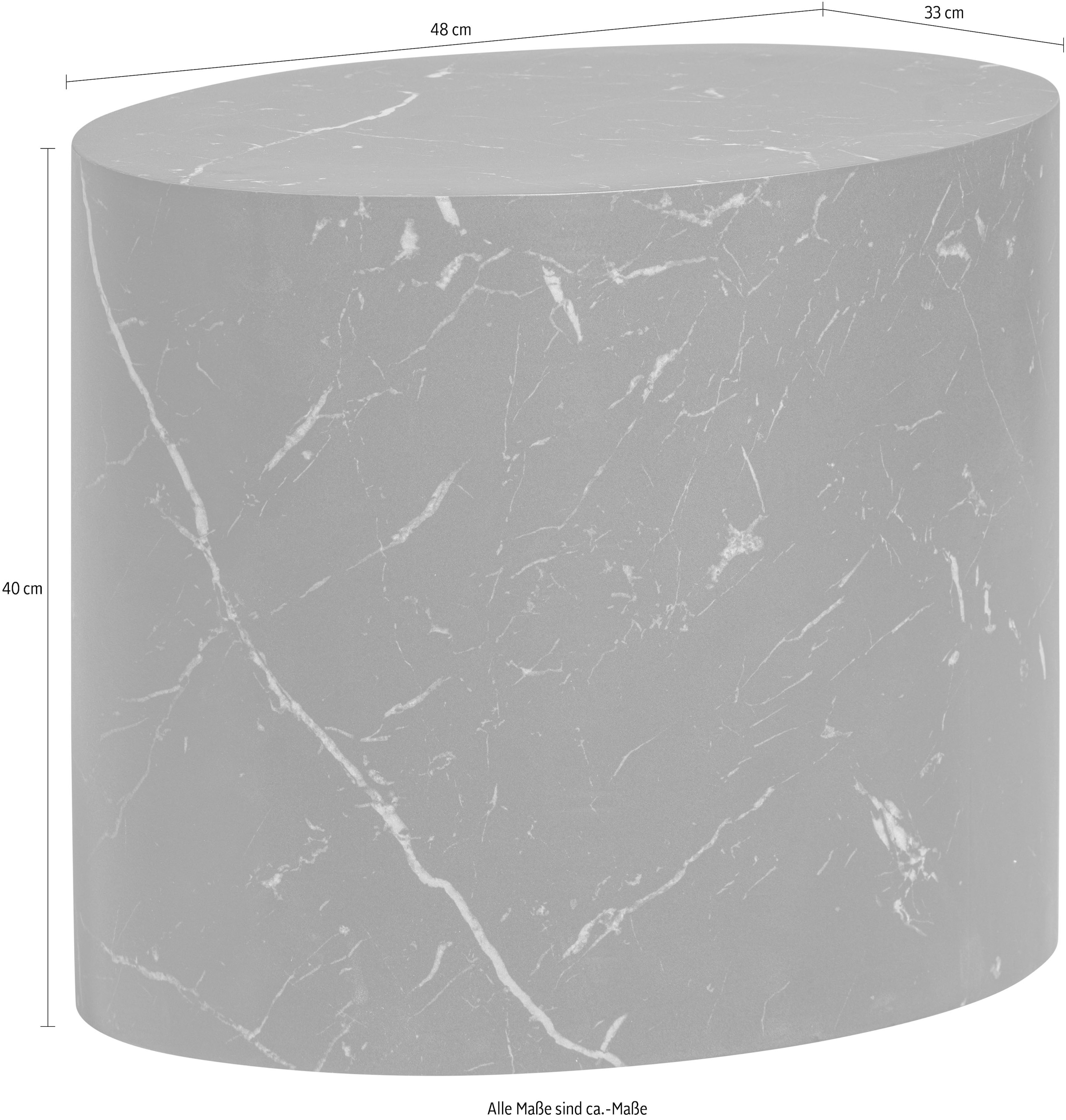 WOOOD Couchtisch »Quint«, mit 3D-Effekt, Marmor-Look, H 40 cm x B 48 cm