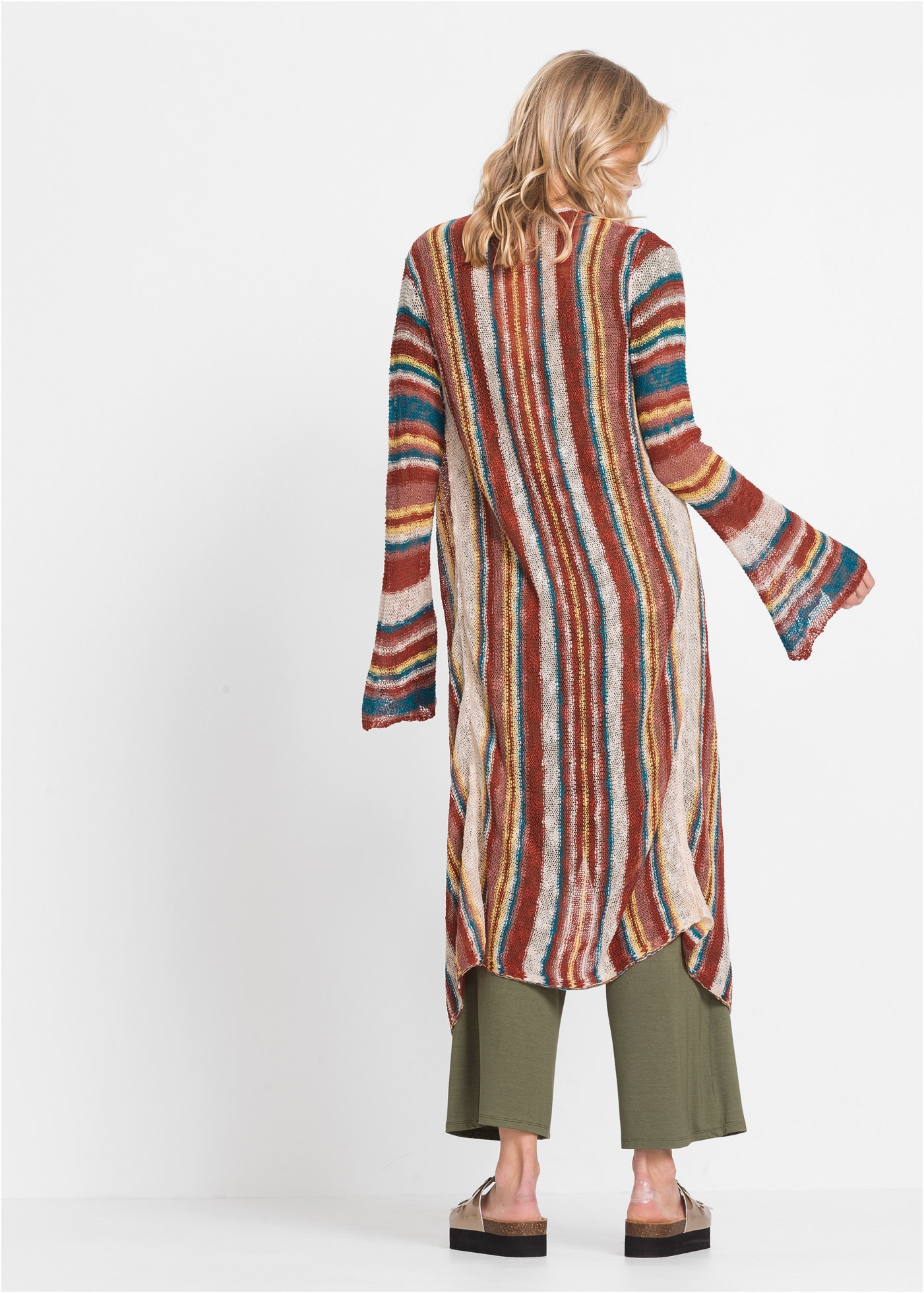 bonprix Strickmantel mit Tulpenärmeln und ohne Verschluss